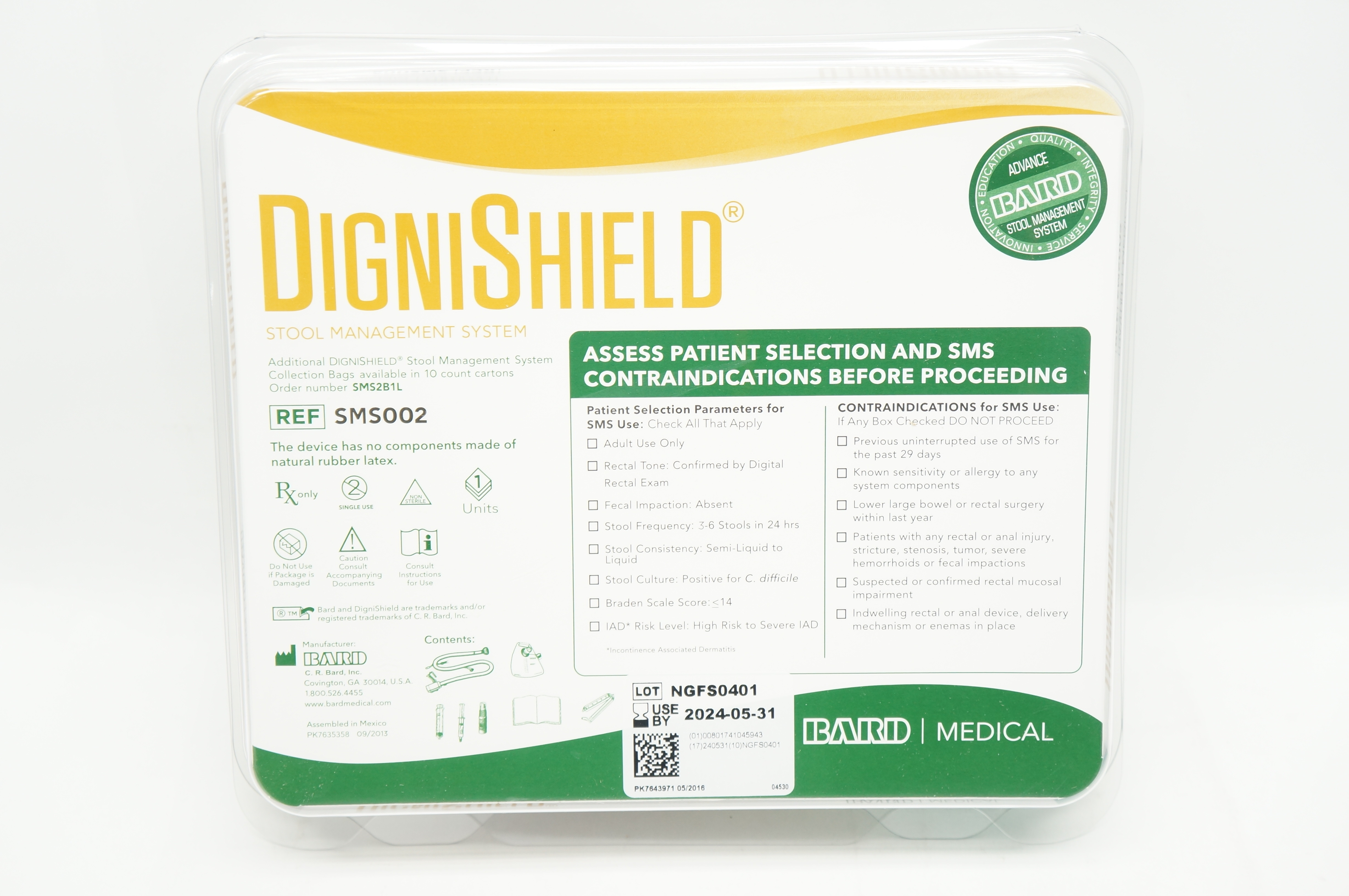 Bard SMS002 DigniShield Stool Management System