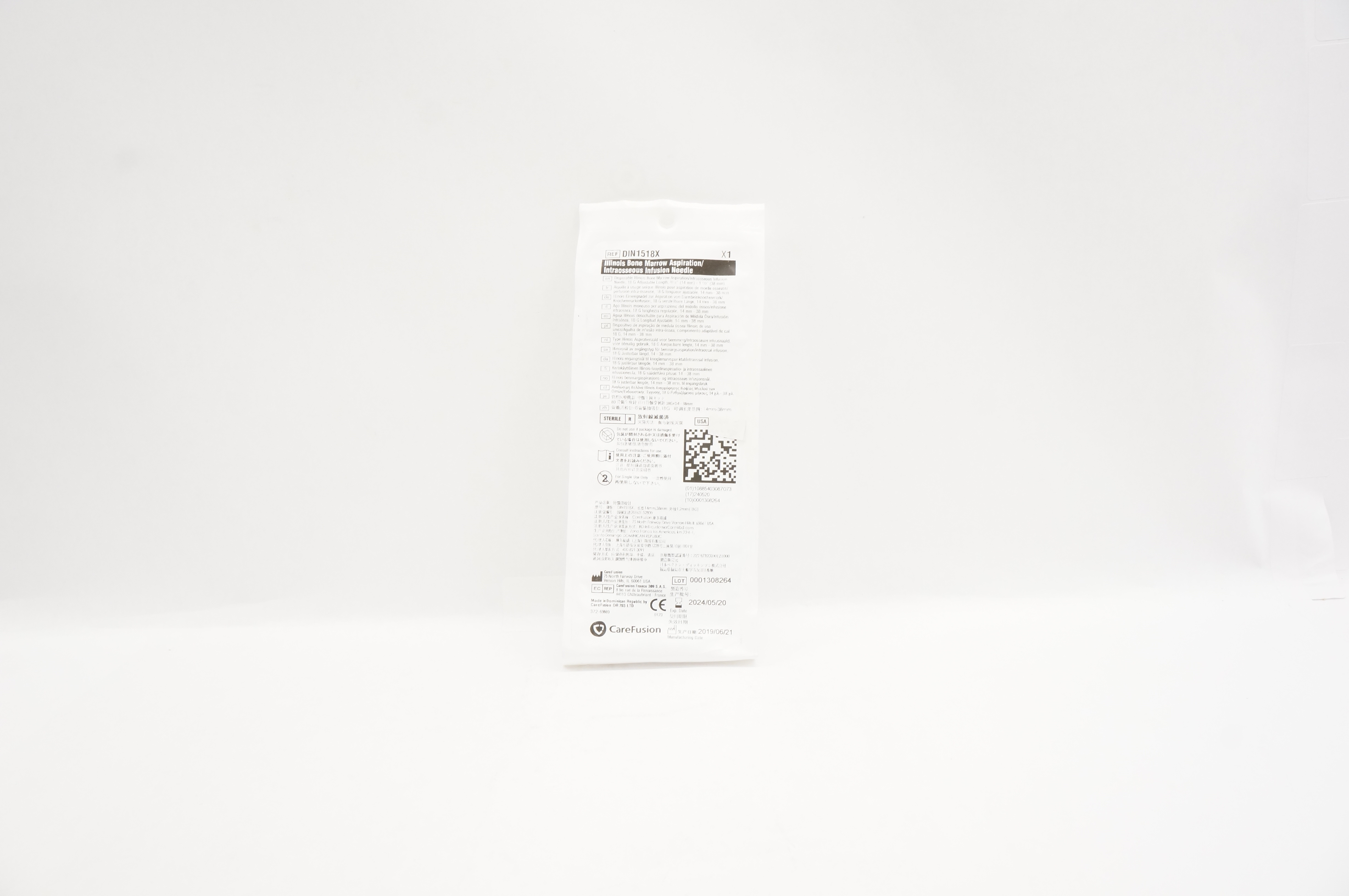 CareFusion DIN1518X Bone Marrow Aspiration/Intraosseous Infusion Ndle 18G