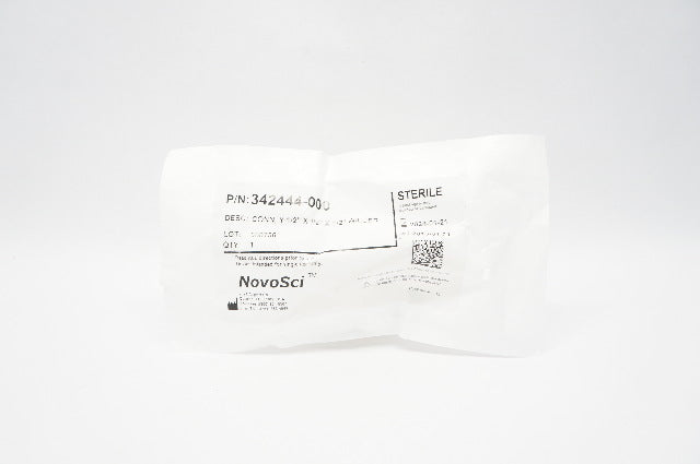NovoSci 342444-000 Connector Y 1/2inch x X 1/2inch x X 1/2inch w/Luer