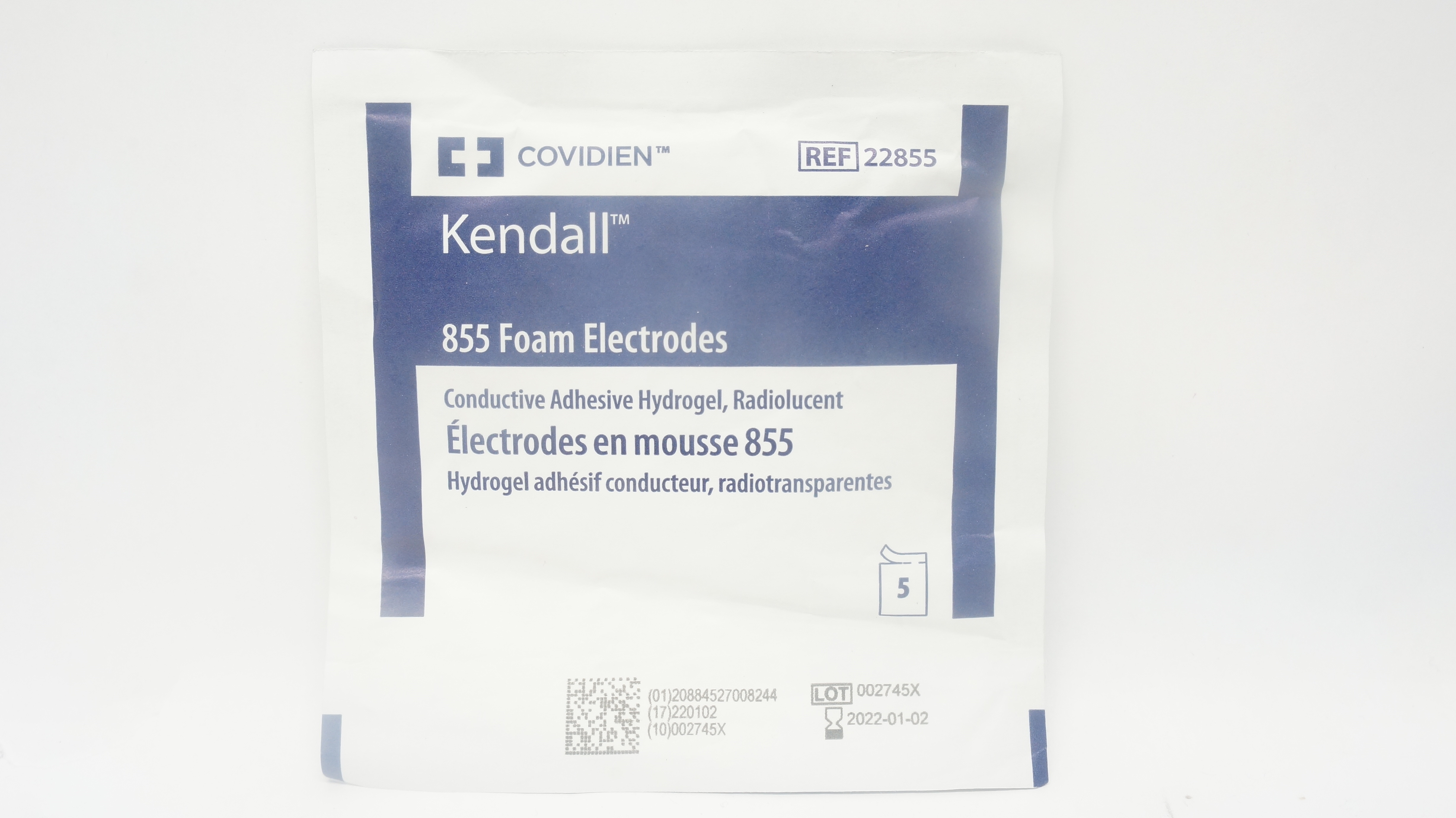 Covidien 22855 Kendall 855 Foam Electrodes (x) - Pack of 5