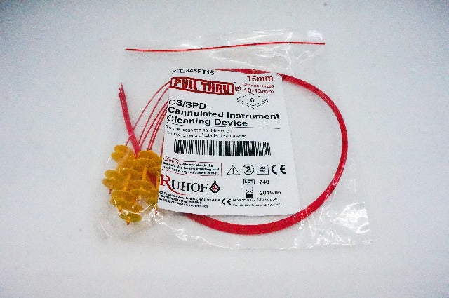 Ruhof 345PT15 PULL THRU CS/SPD Cannulated Instrument Cleaning 15mm - Pack of 6