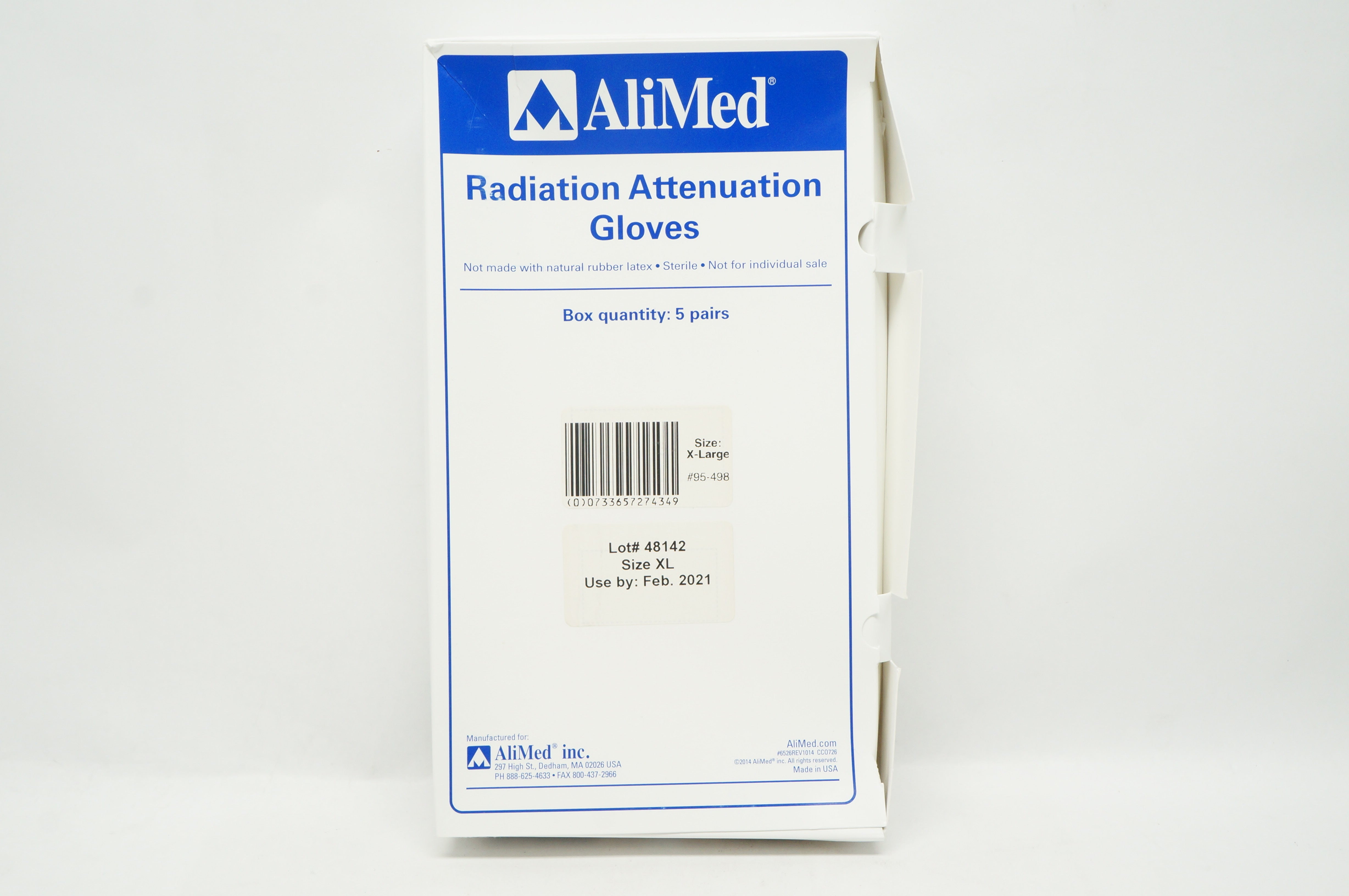 AliMed 95-498 Radiation Attenuation Gloves Size XL - Box of 5 (x)