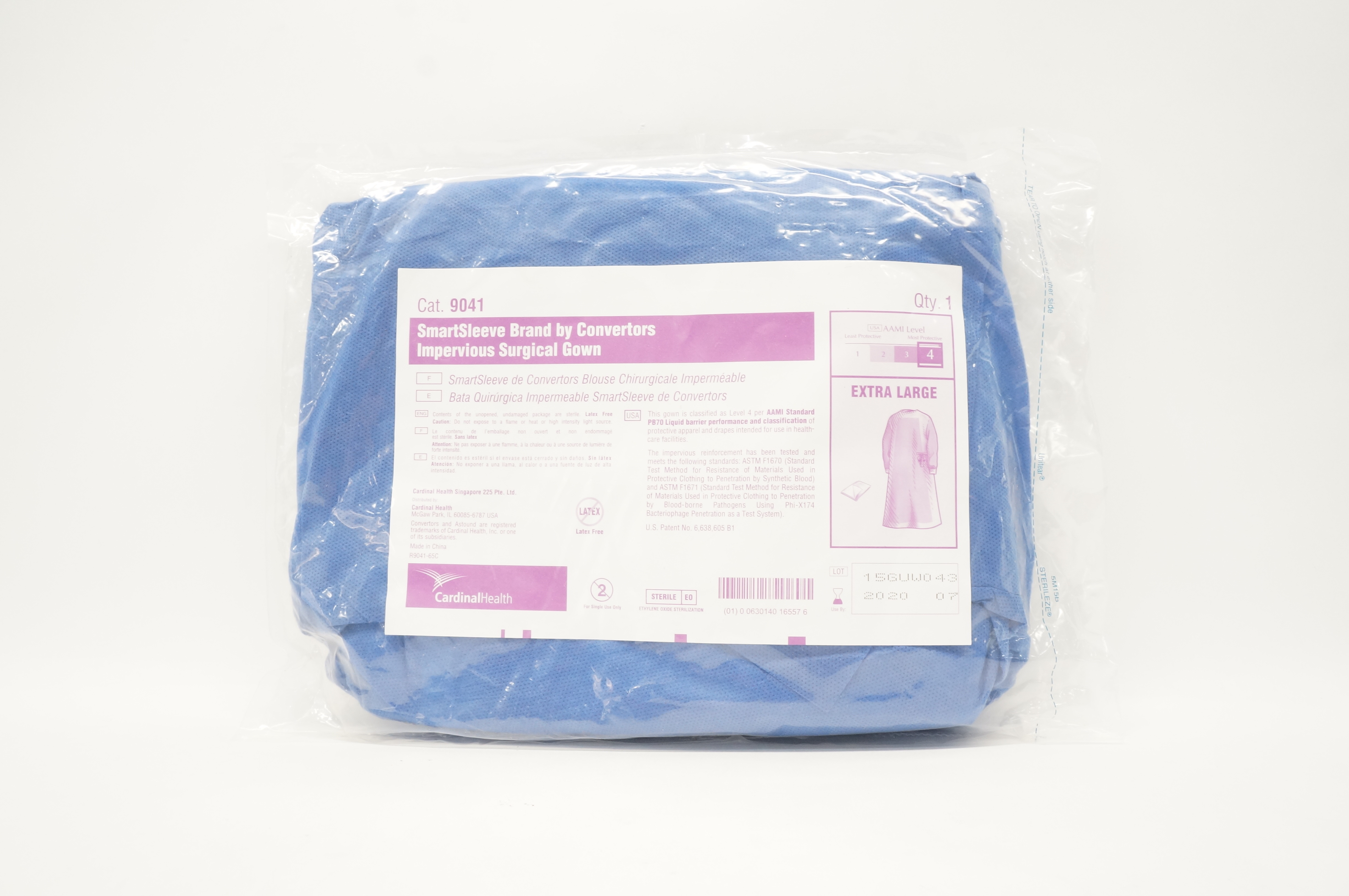 Cardinal Health 9041 Convertors Impervious Surgical Gown Extra Large (x)