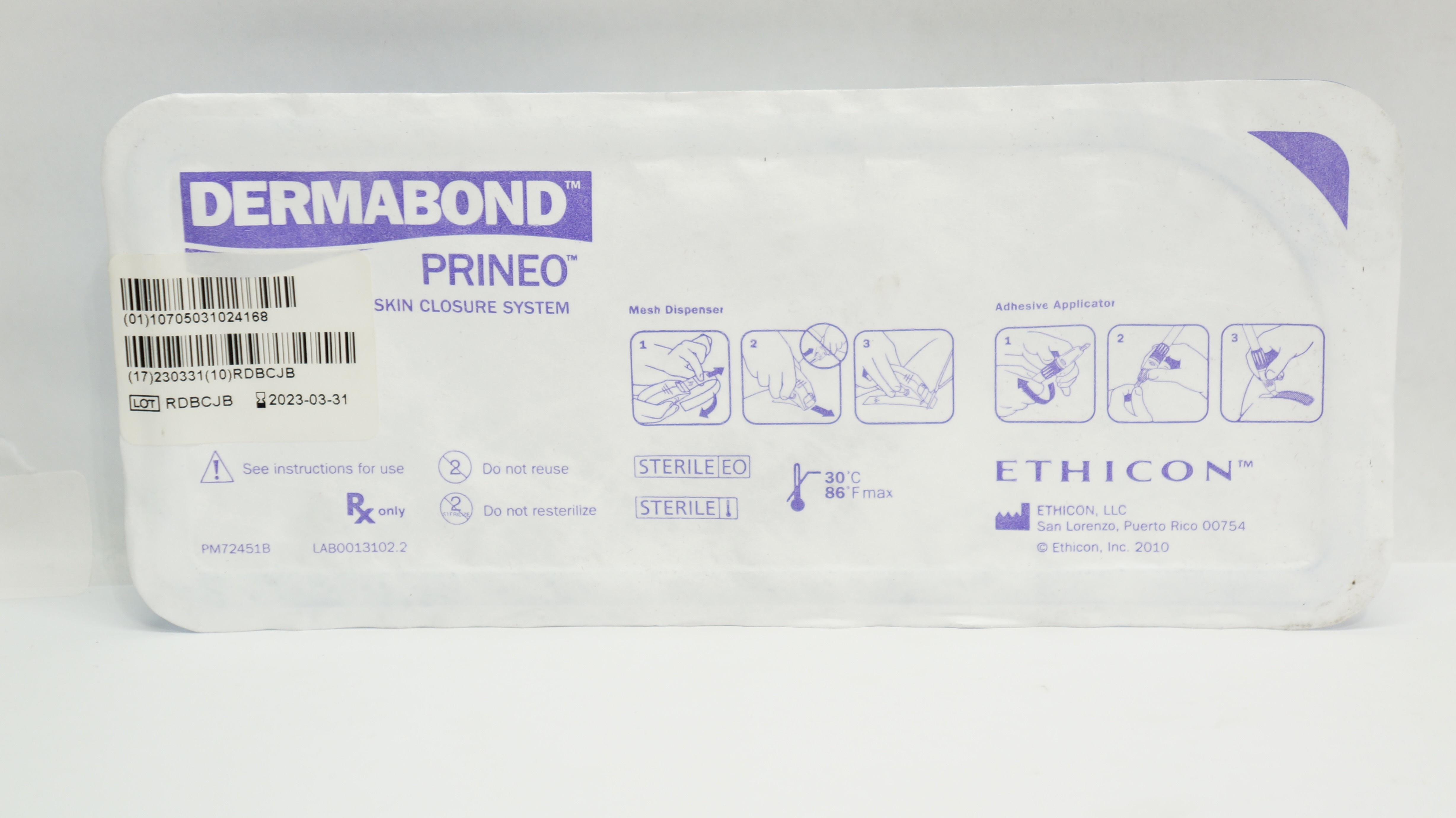 Ethicon Dermabond Prineo Skin Closure System (x)