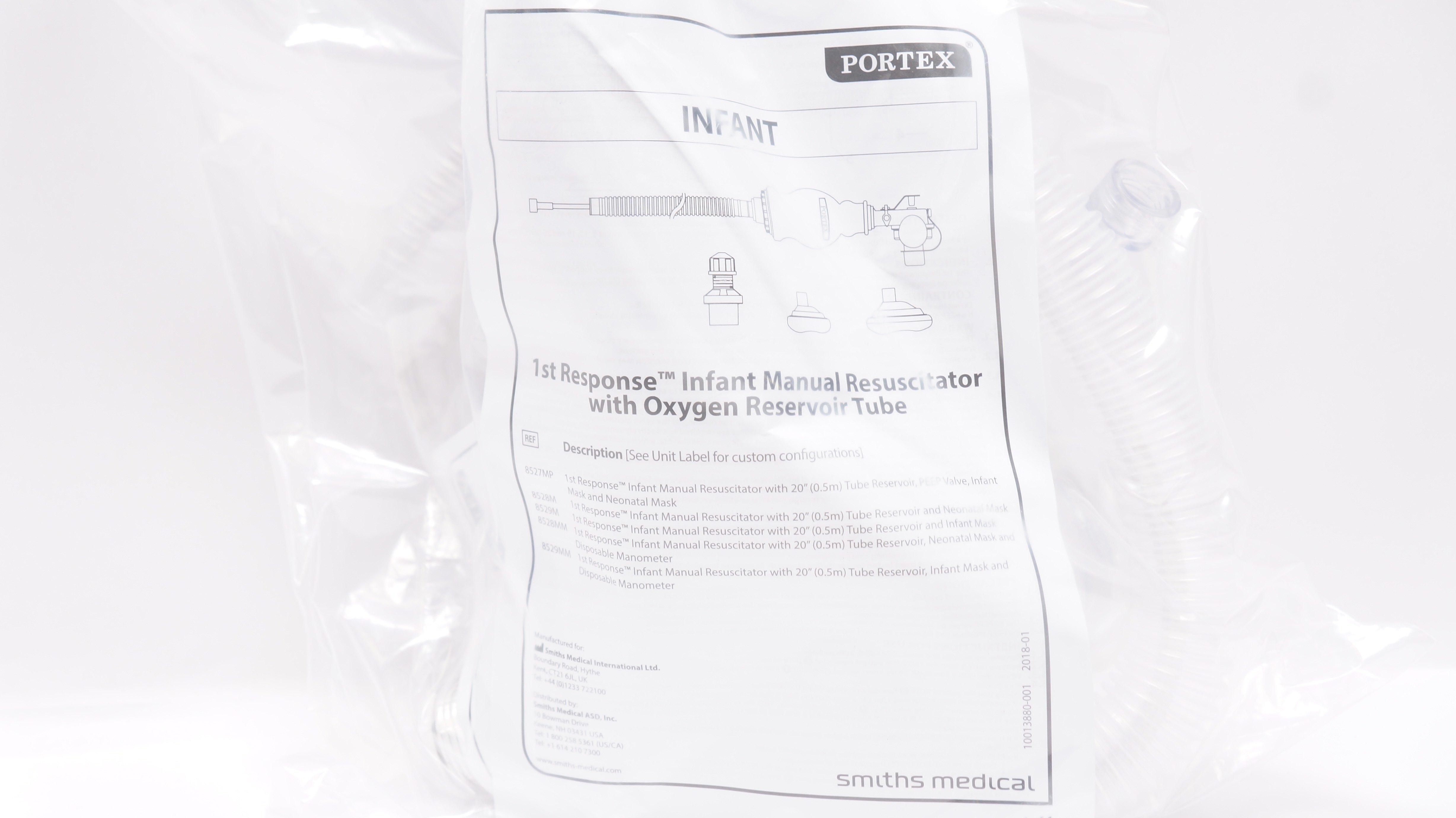 Smiths Medical 8527MP Portex Infant Manual Resuscitator w/Oxygen Reservoir Tube