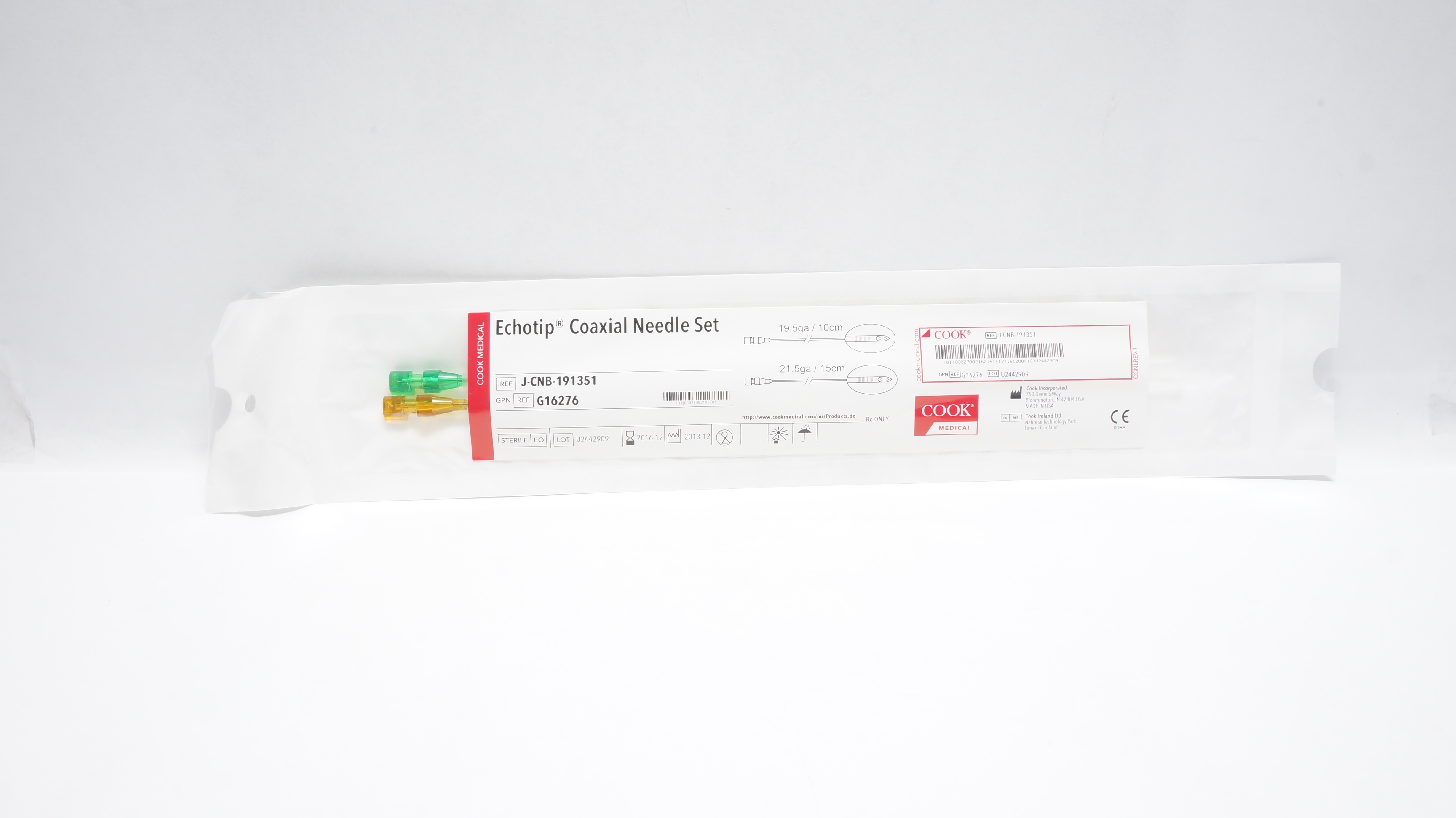 Cook Medical G16276 Coaxial Ndle Set 19.5ga/10cm, 21.5ga/15cm (x)