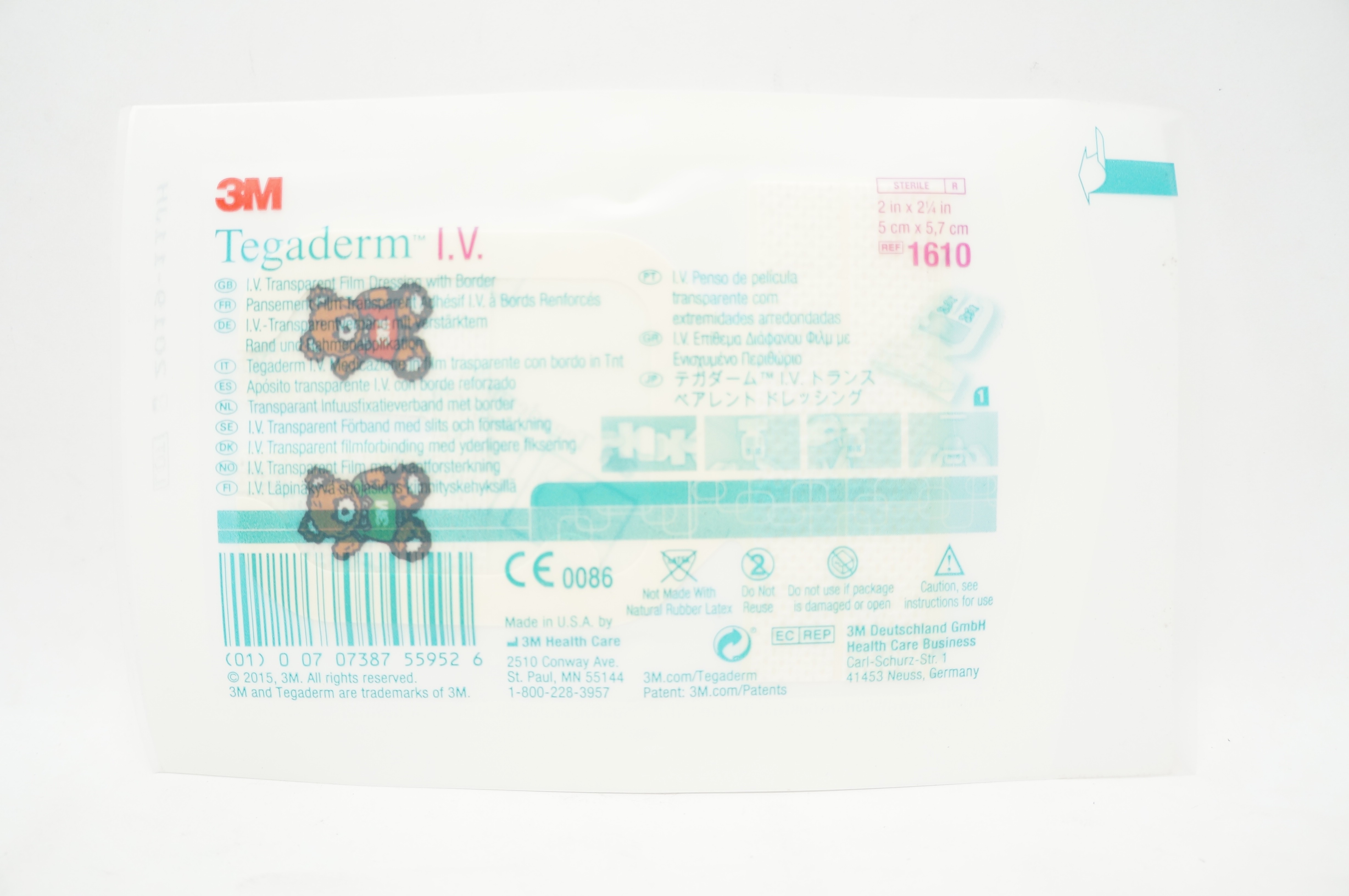 3M 1610 Tegaderm I.V. Transparent Film Dressing with Border (x)