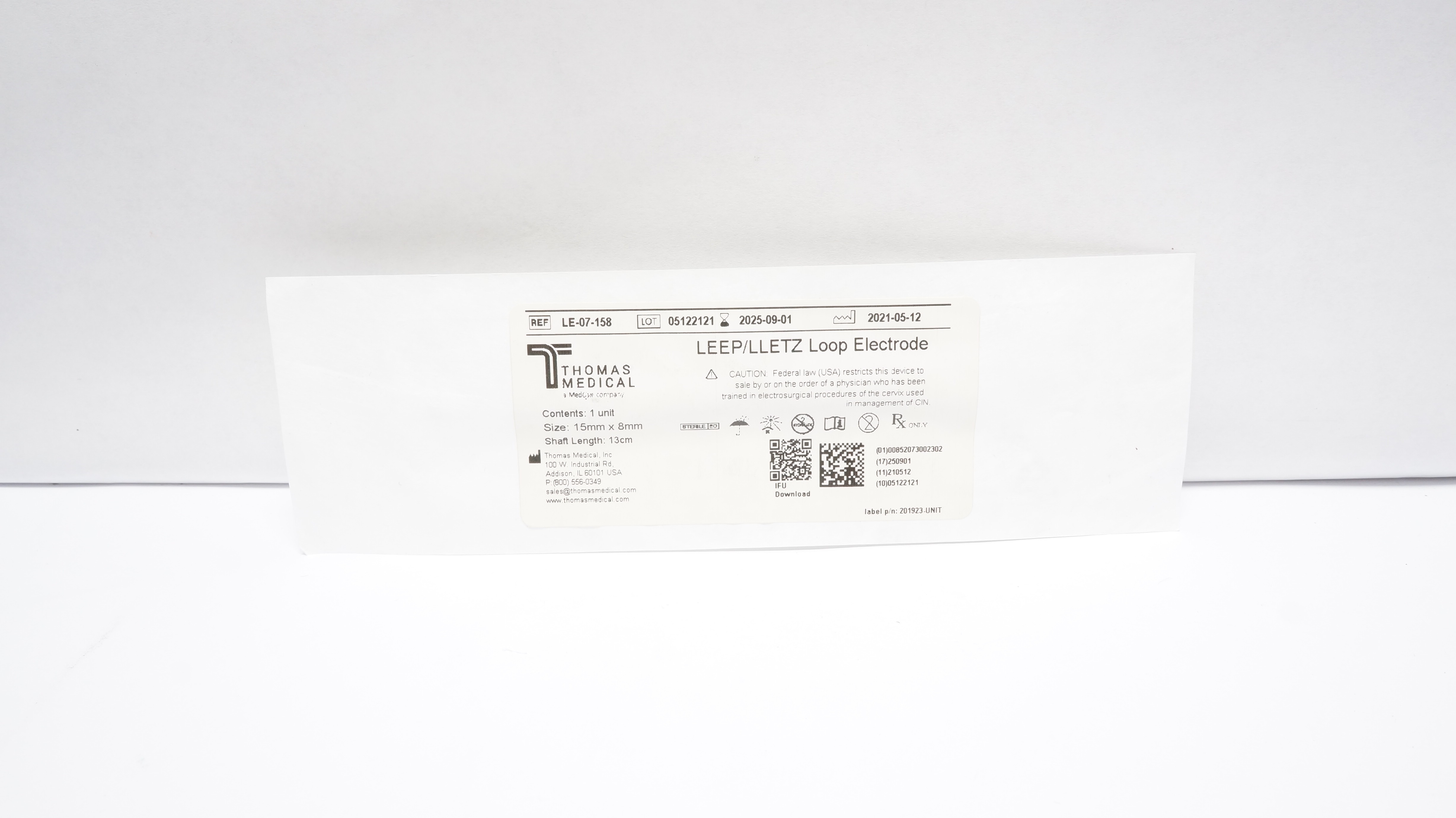 Thomas Medical LE-07-158 LEEP/LLETZ Loop Electrode 15mm x 8mm x 13cm (x)