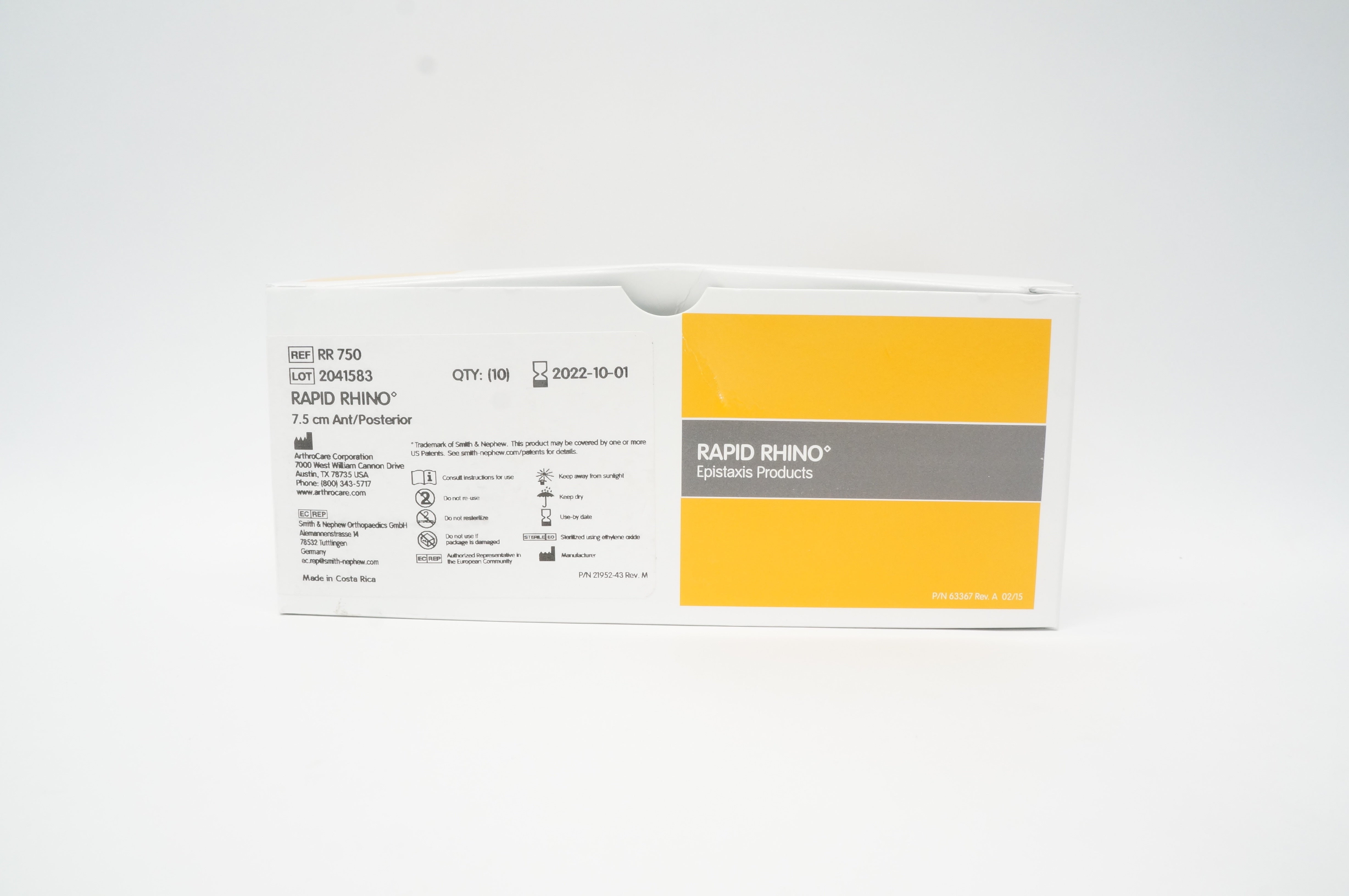 Smith&Nephew RR750 Rapid Rhino 7.5cm Ant/Posterior - Box of 9