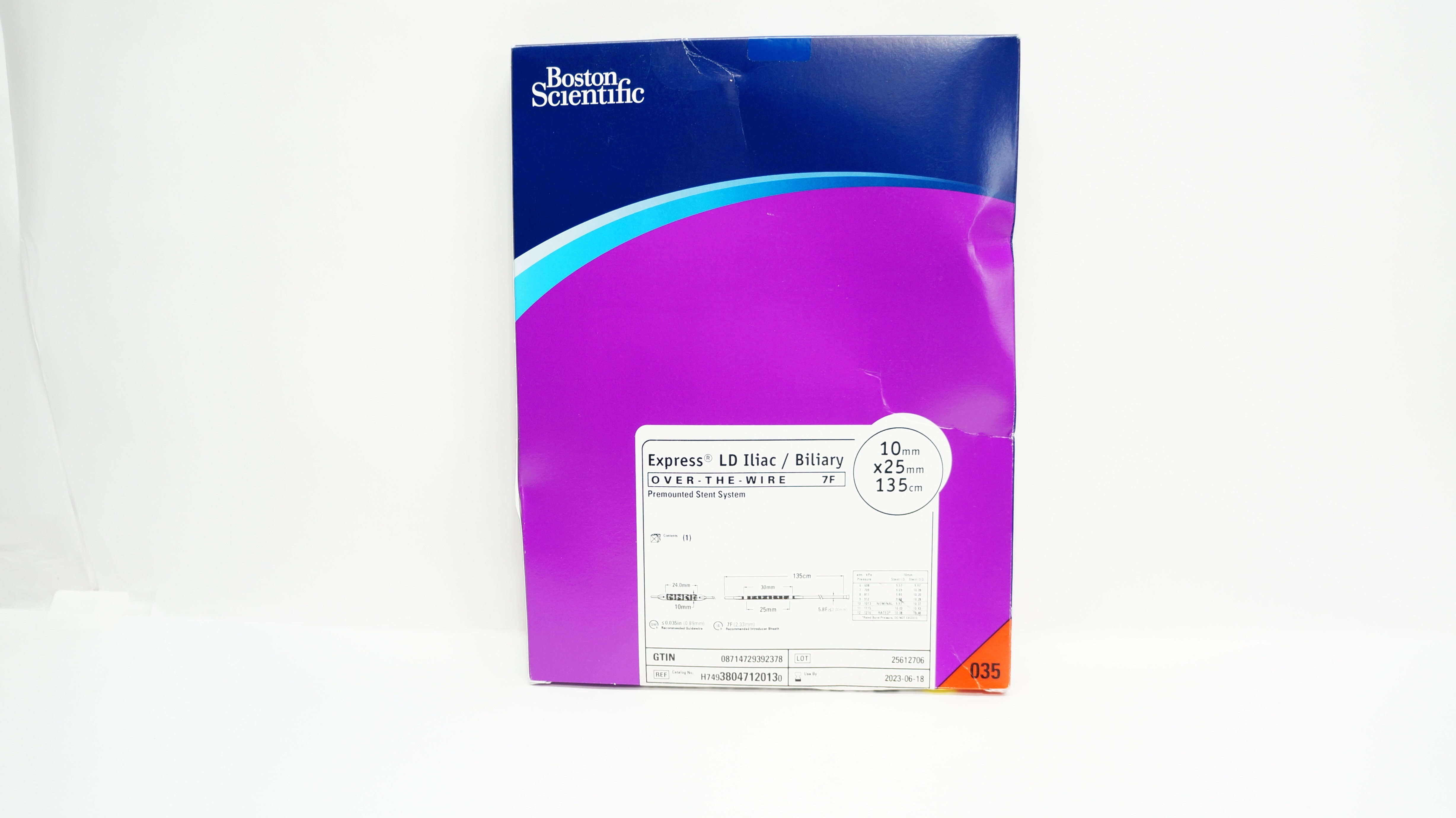 Boston Scientific H74938047120130 Express Premounted StntSystem 10x25mmx135cm(x)