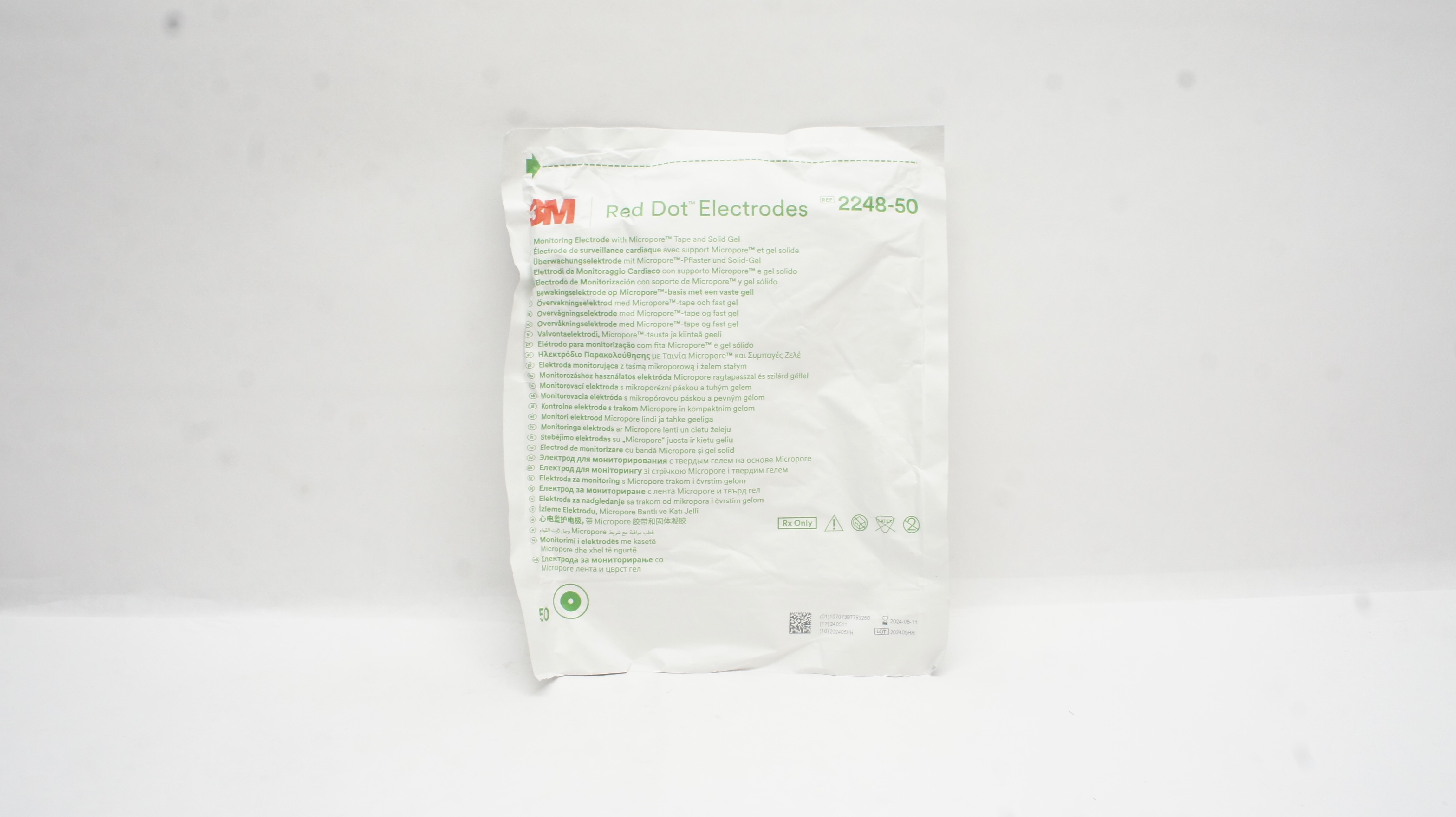 3M 2248-50 Red Dot Monitoring Electrode  - Pack of 50