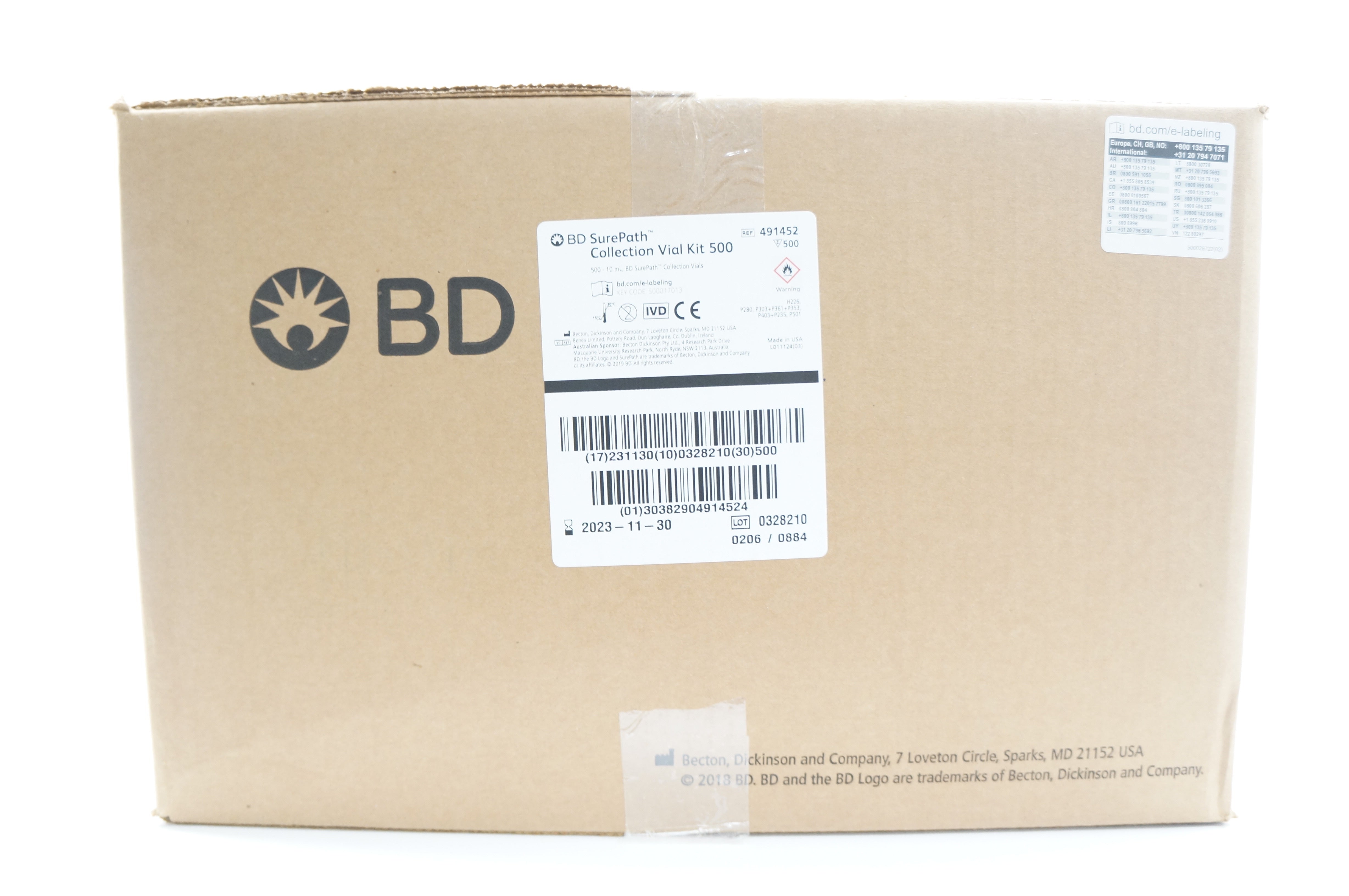 BD 491452 SurePath Collection Vial Kit 500 - Case of 500