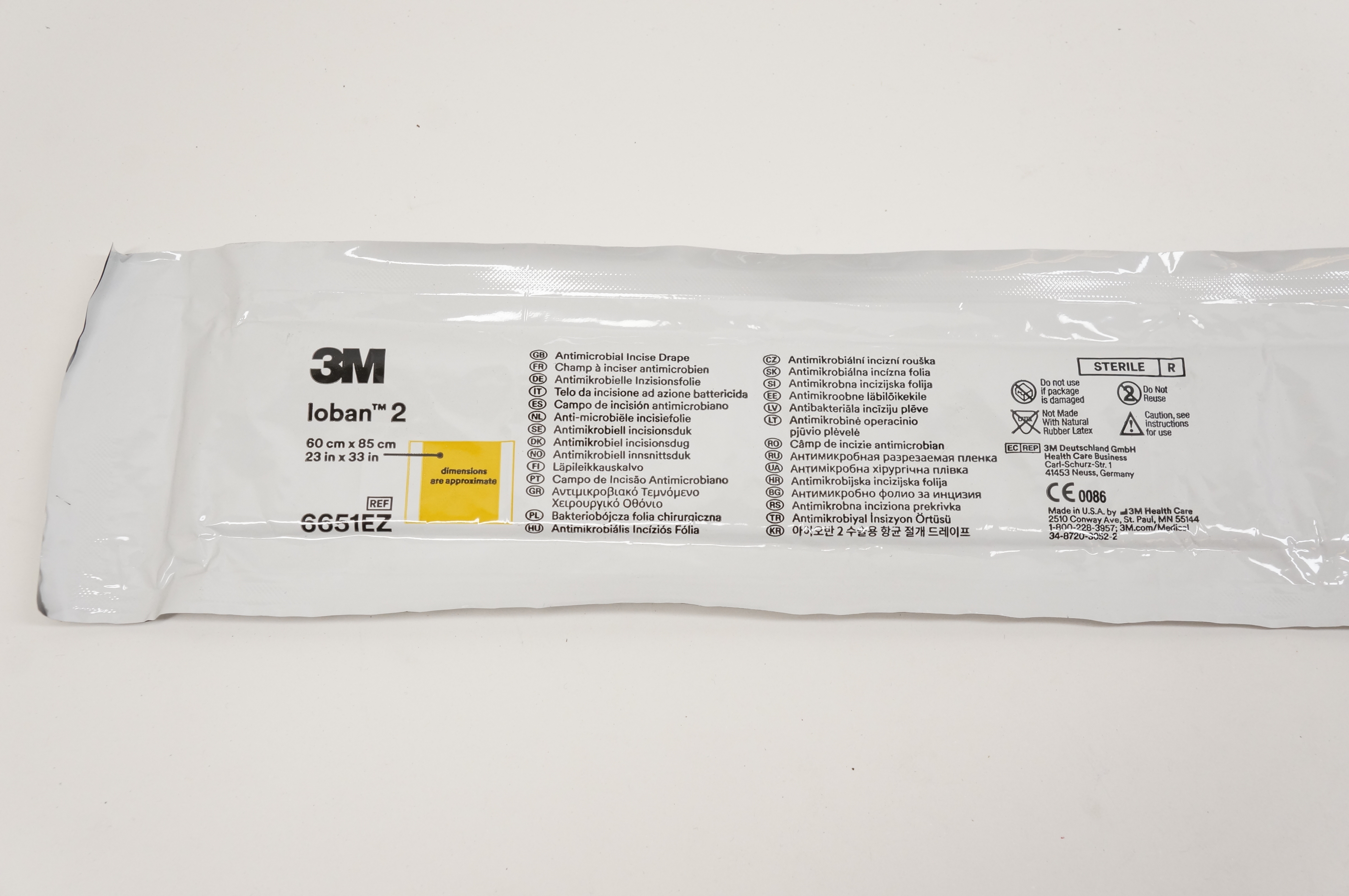 3M 6651EZ Loban 2 Antimicrobial Incise Drape 23inch x 33inch