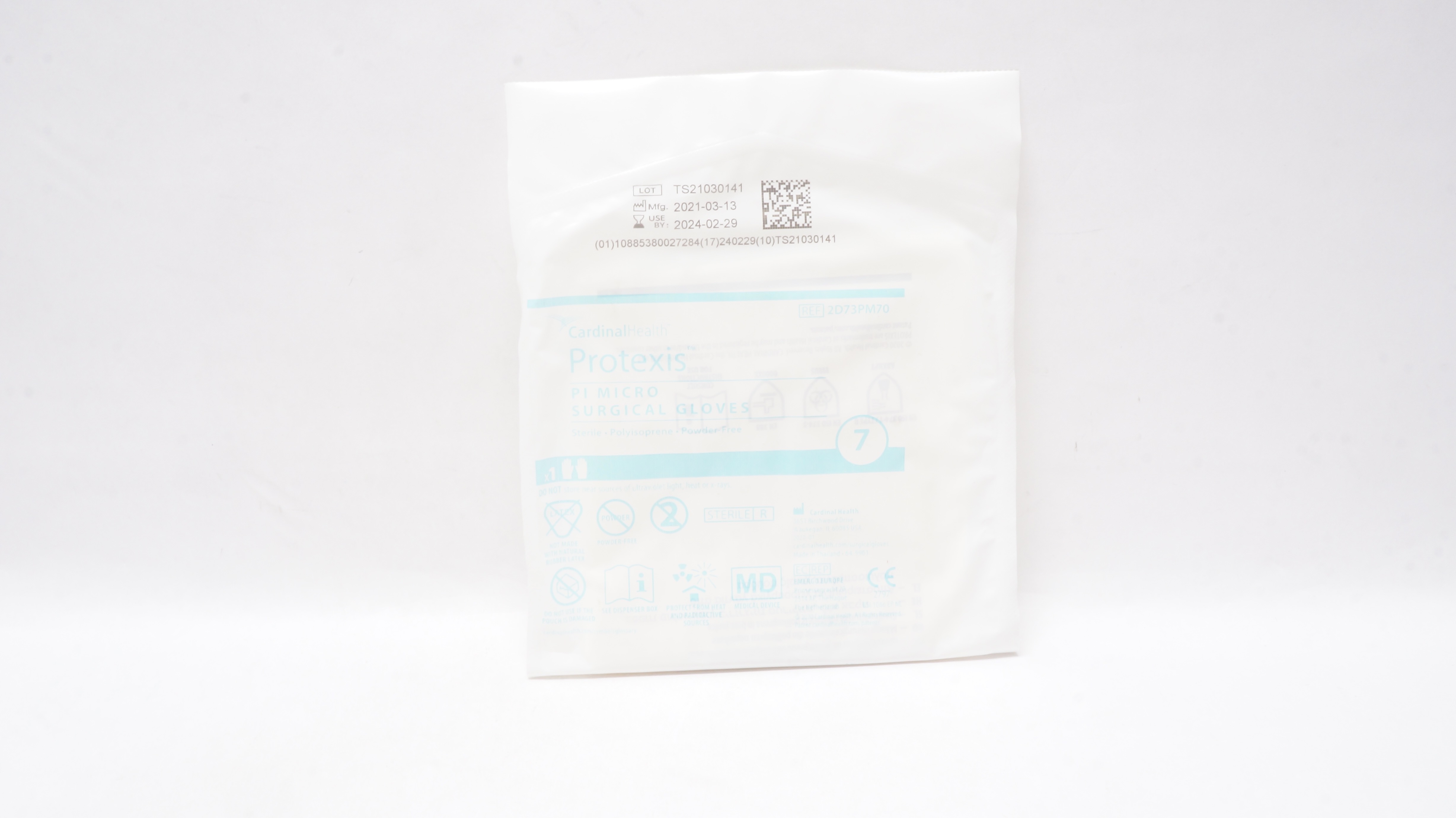 Cardinal Health 2D73PM70 PROTEXIS Pl Micro Gloves, Size 7