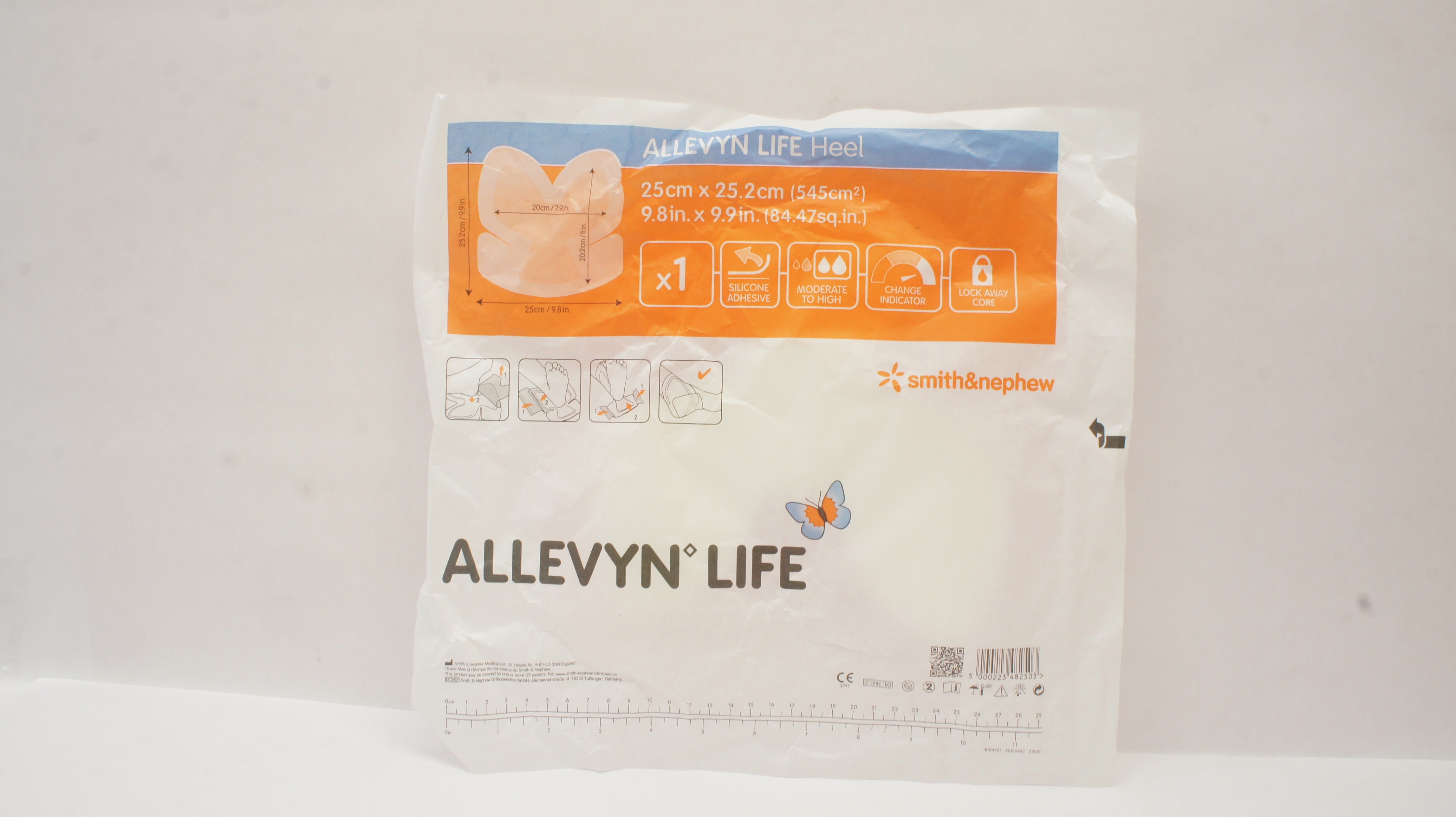 Smith&Nephew 66801304 Allevyn Life Heel Dressing 9.8inch x 9.9inch