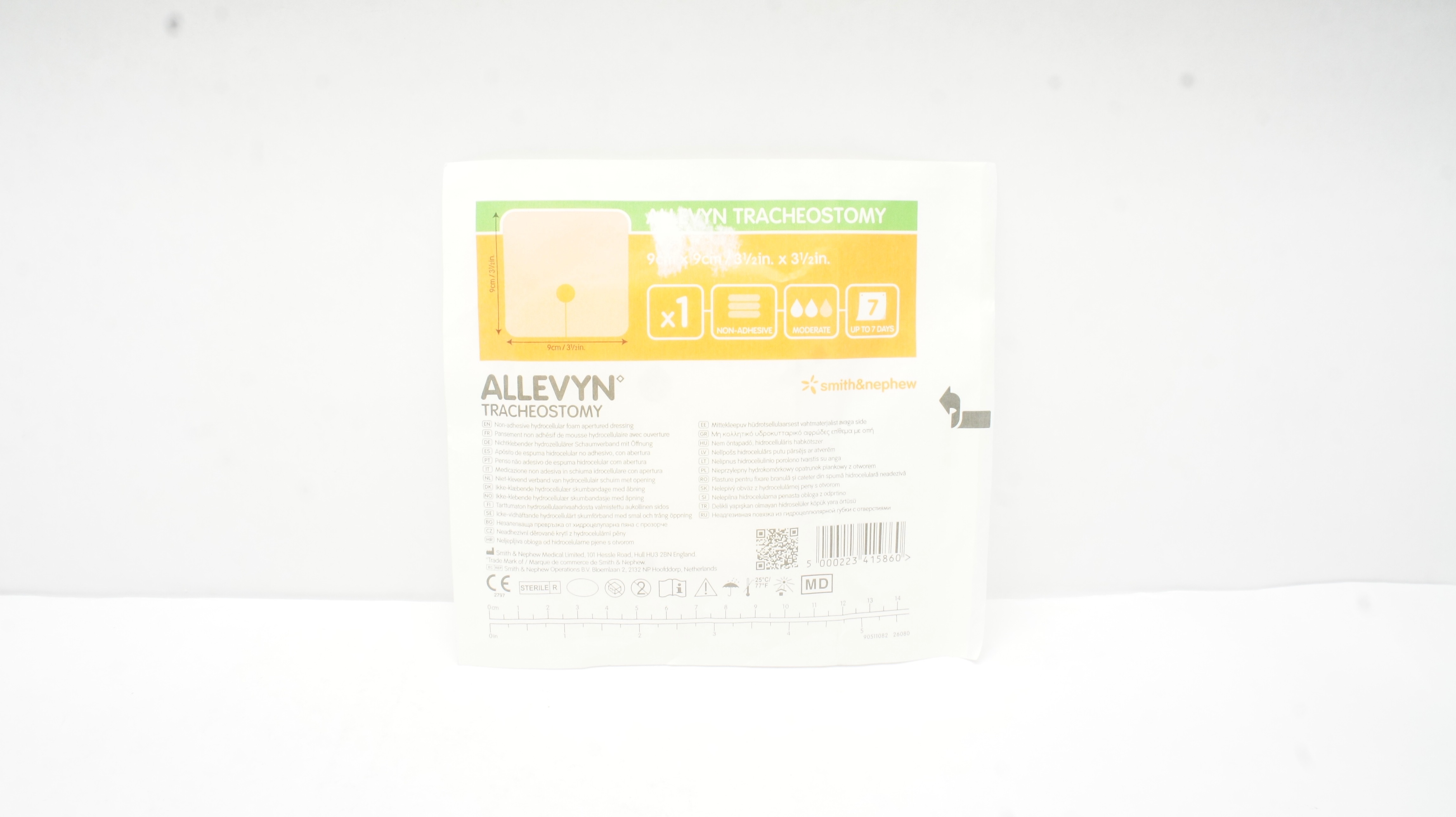 Smith&Nephew 66007640 Allevyn Tracheostomy Non-Adhesive Dressing 3 1/2Inx3 1/2In