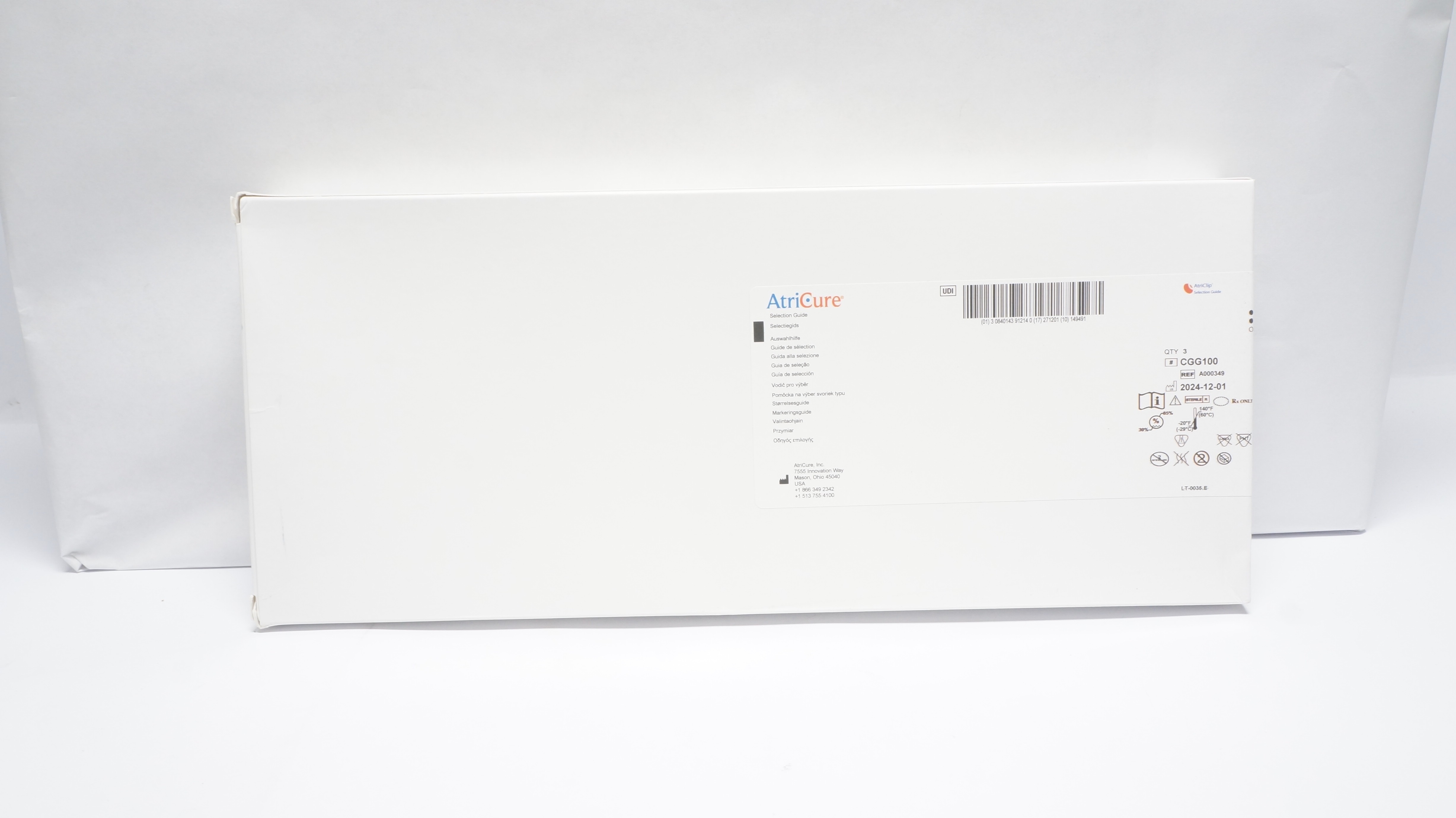 AtriCure A000349 AtriClip Selection Guide - Pack of 3