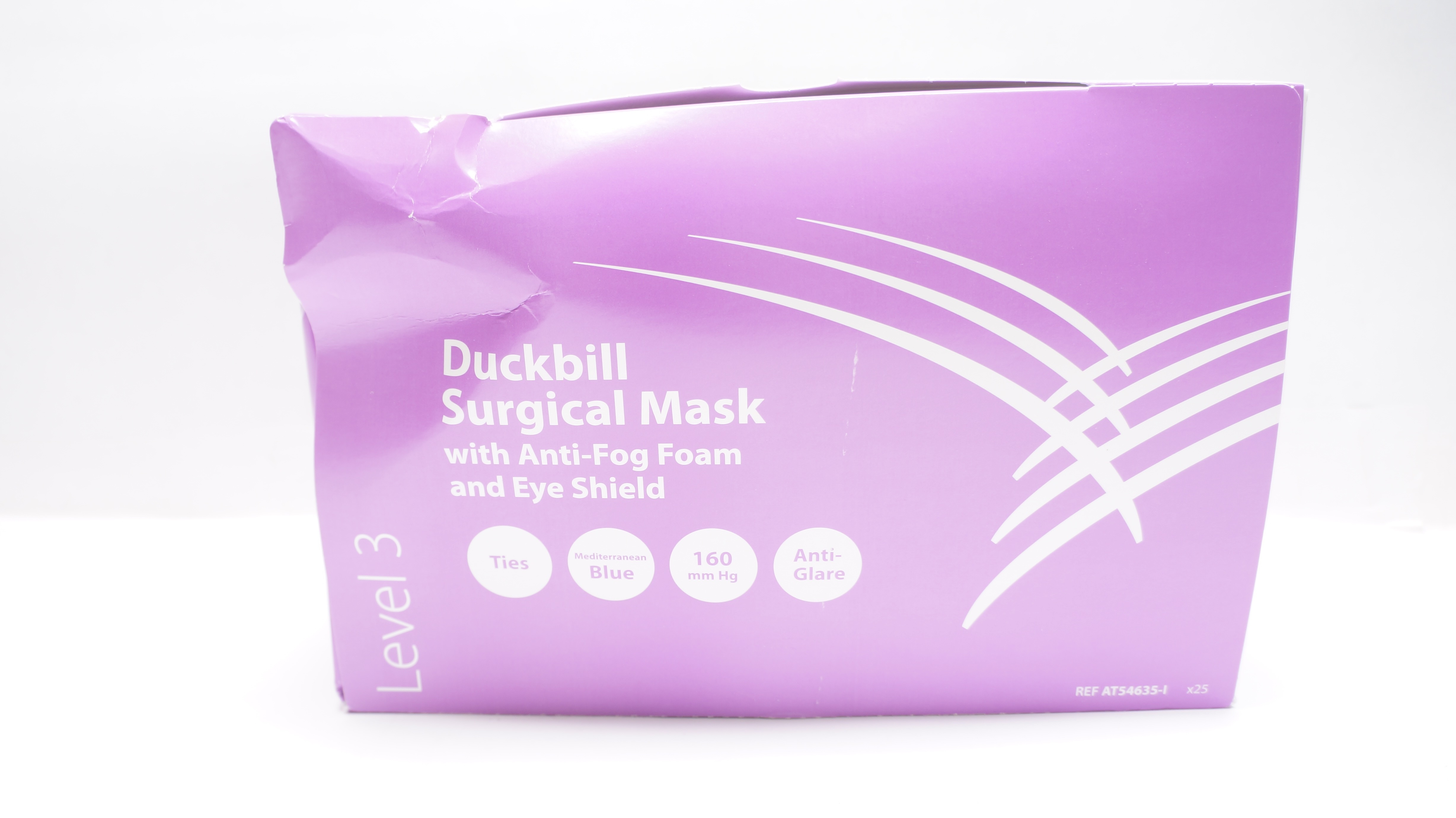 Cardinal Health AT54635-I Duckbill Surgical Mask w/Anti-Fog Foam - Box of 25