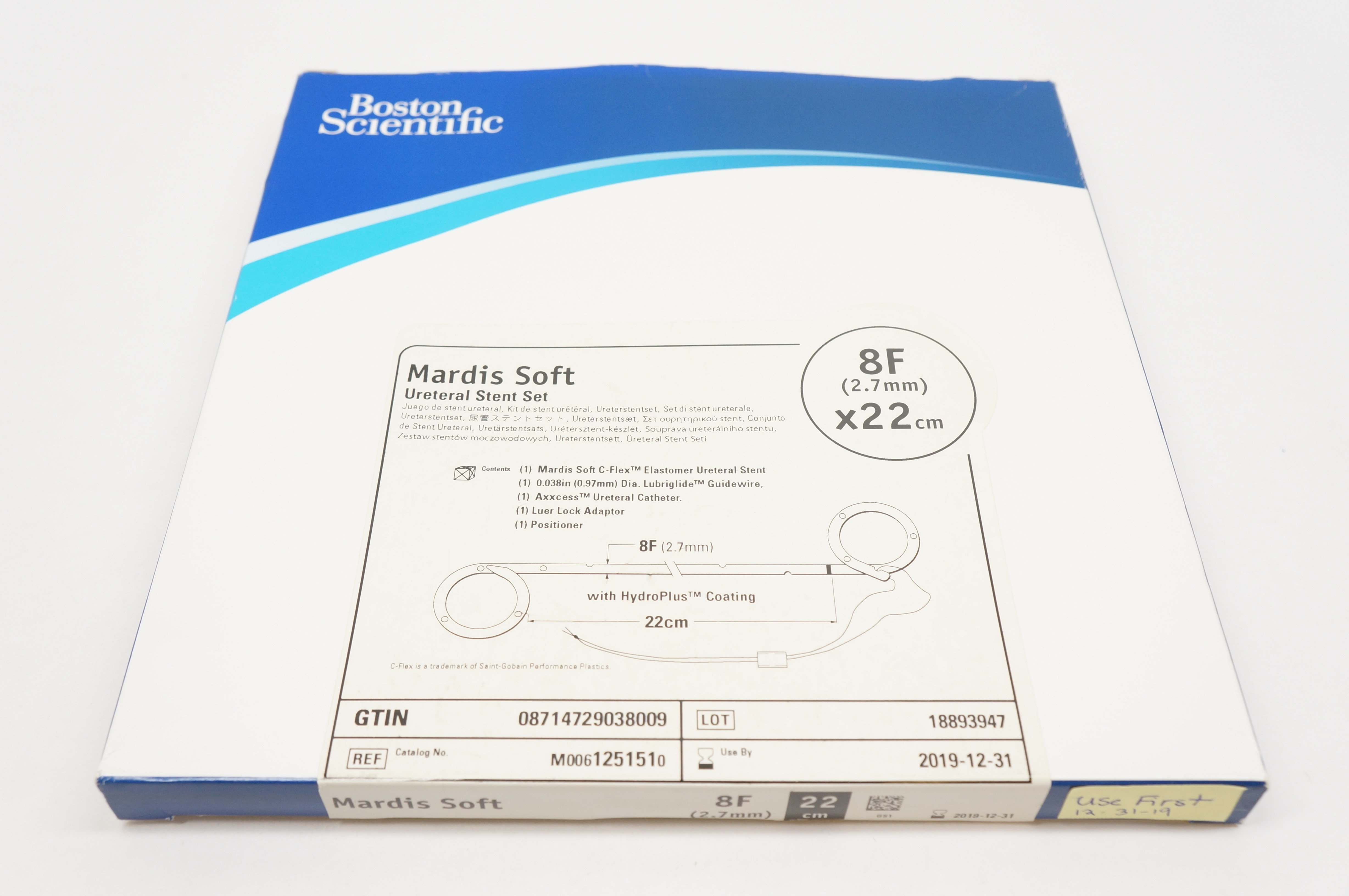 Boston Scientific 125151 Mardis Soft Ureteral Stnt Set 8F x 22cm (x)