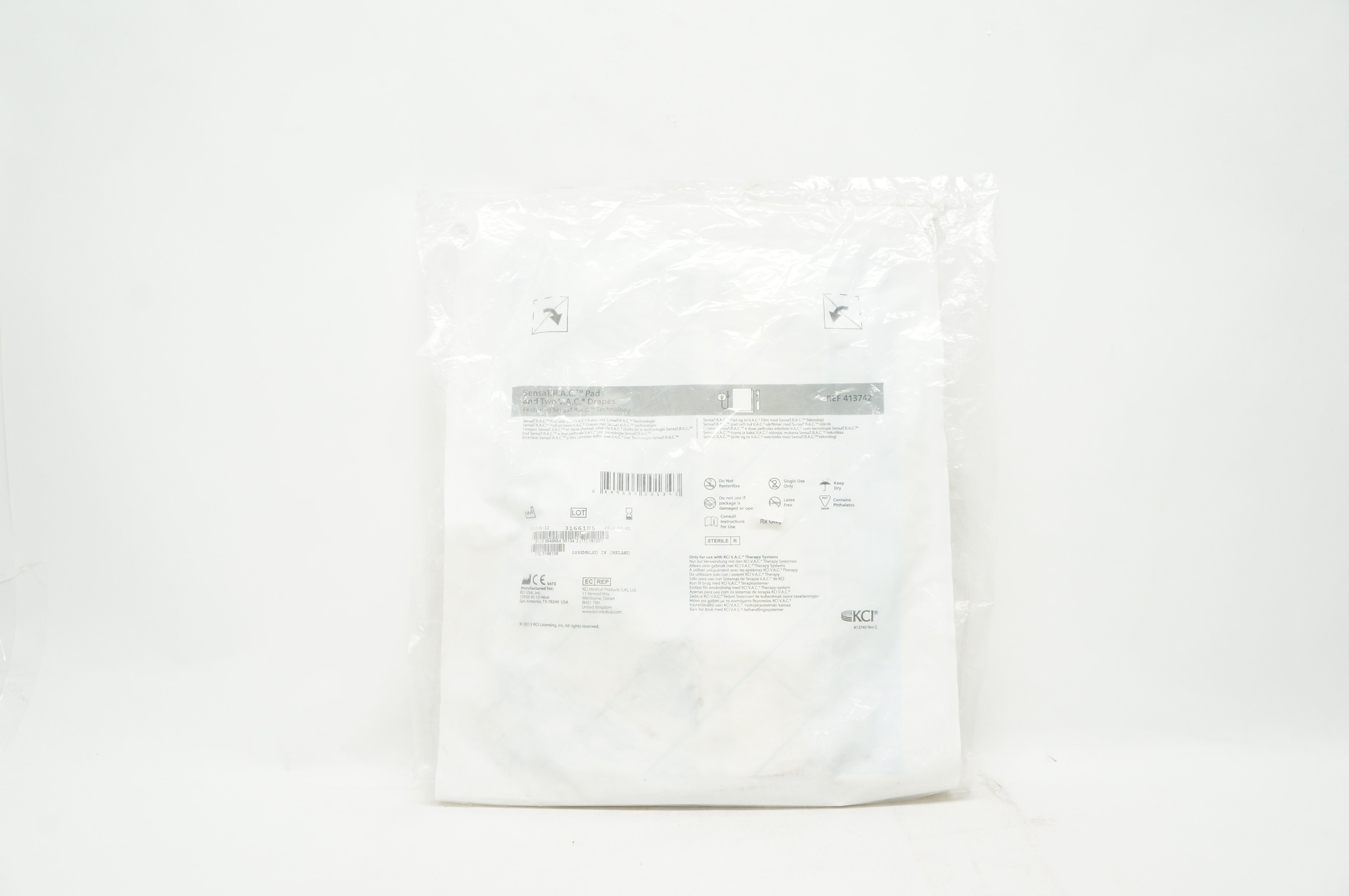 KCI 413742 SensaT.R.A.C. Pad & Two V.A.C. Drapes (x)