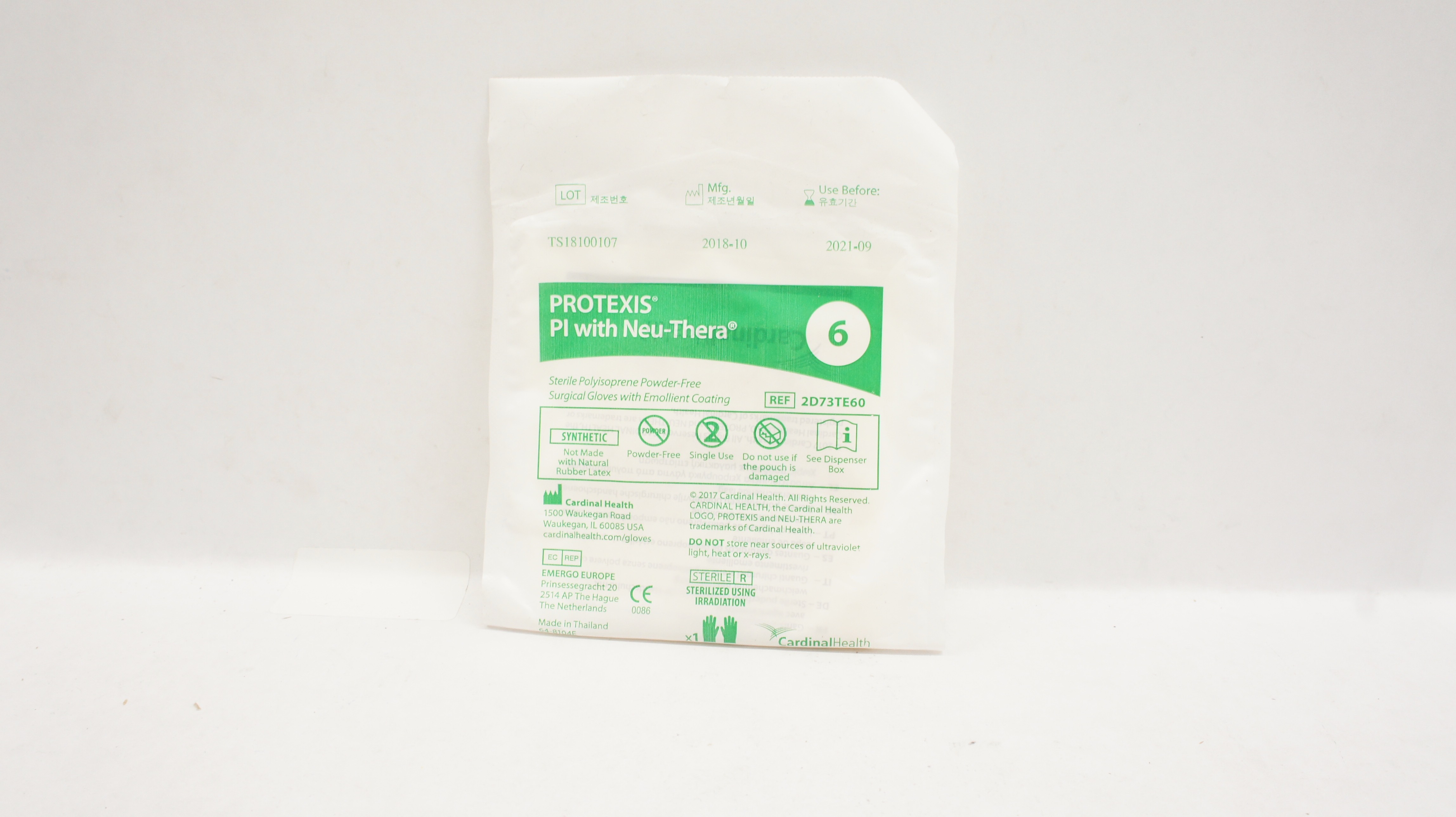 Cardinal Health 2D73TE60 PROTEXIS Pl w/Neu-Thera Sterile Polyisoprene Size 6 (x)