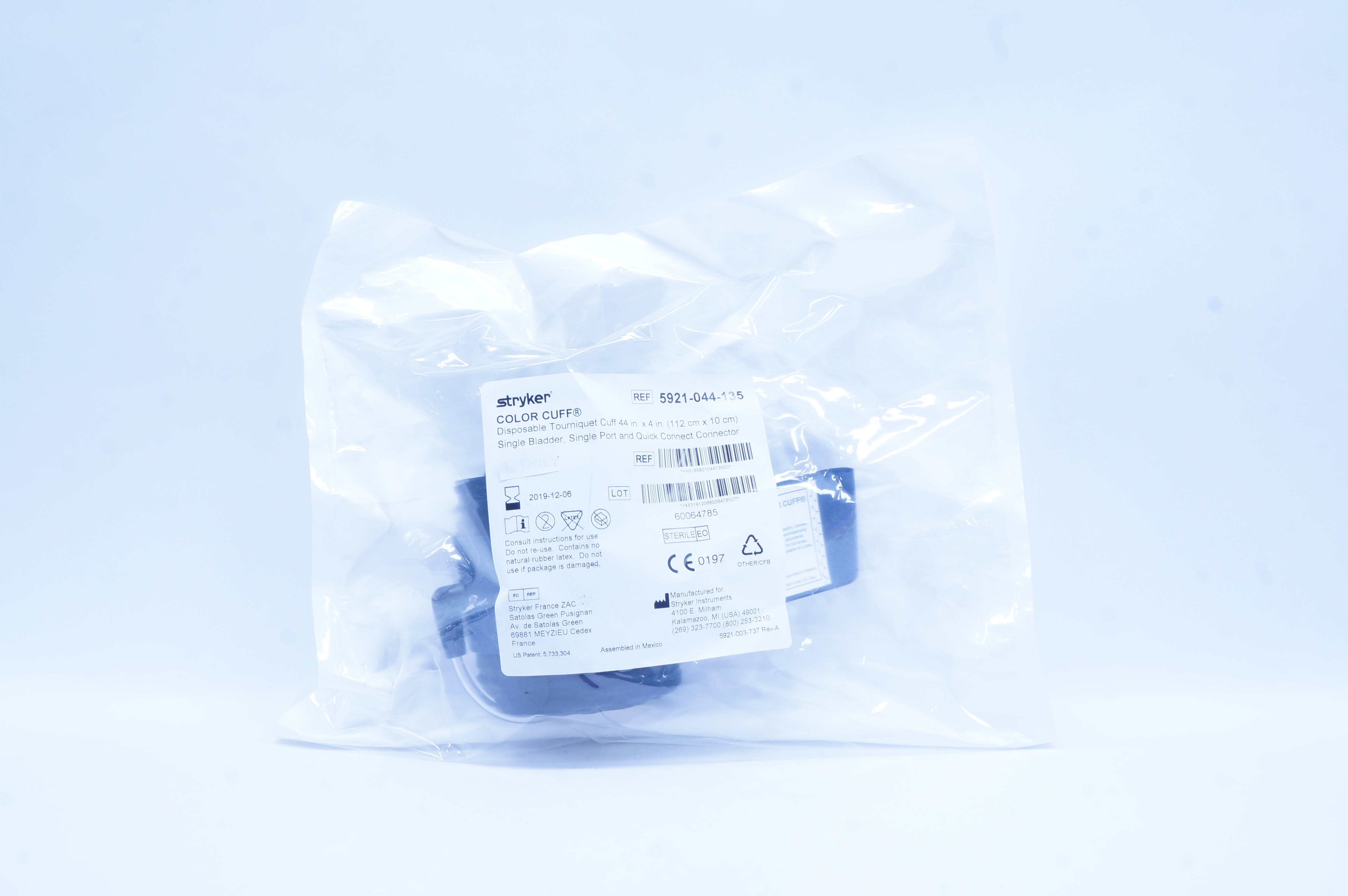 Stryker 5921-044-135 Color Cuff Disposable Tourniquet Cuff 44in x 4inch (x)