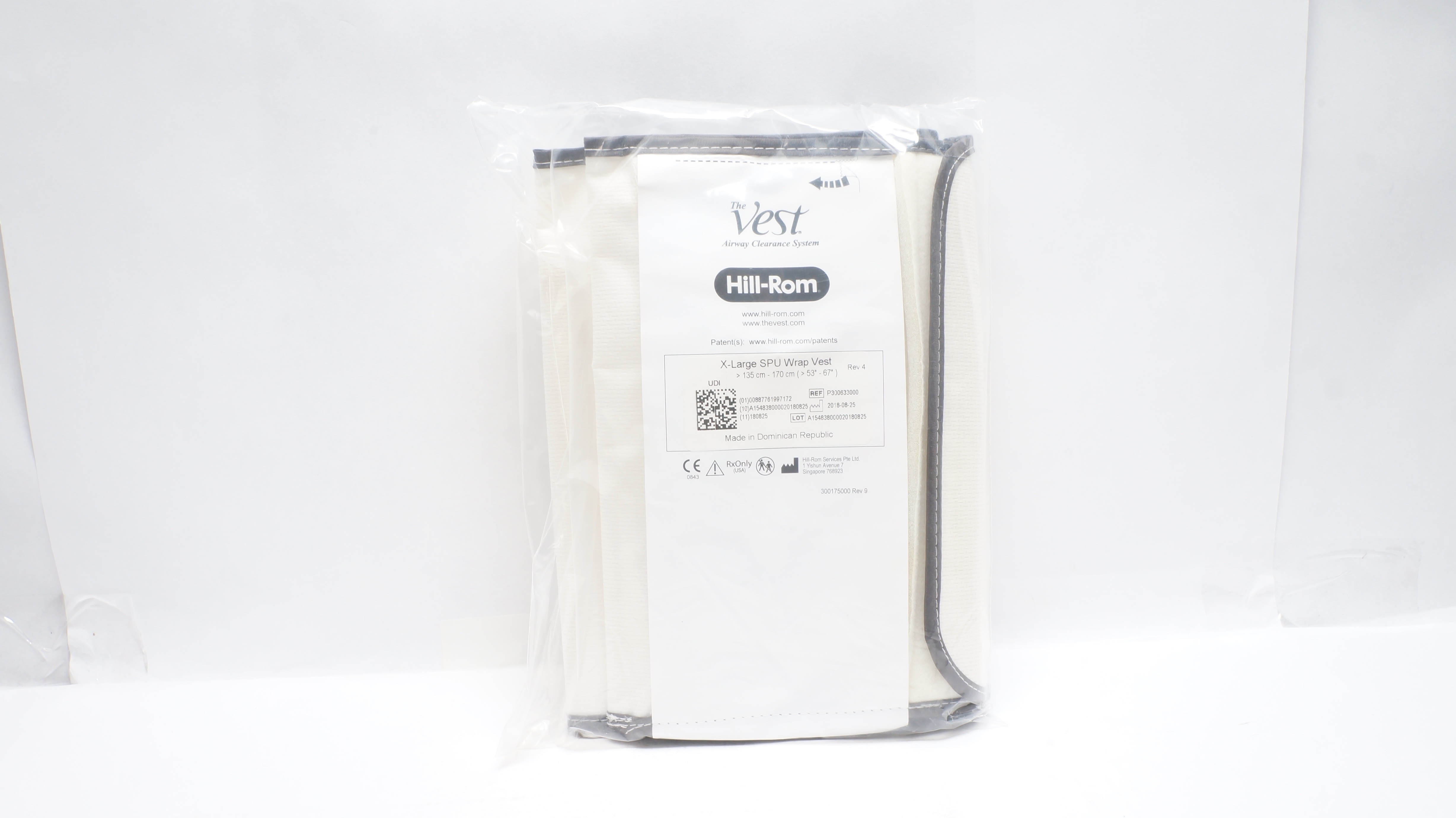 Hill-Rom P300633000 The Vest Airway Clearance System XL SPU Wrap Vest >53Inx67In