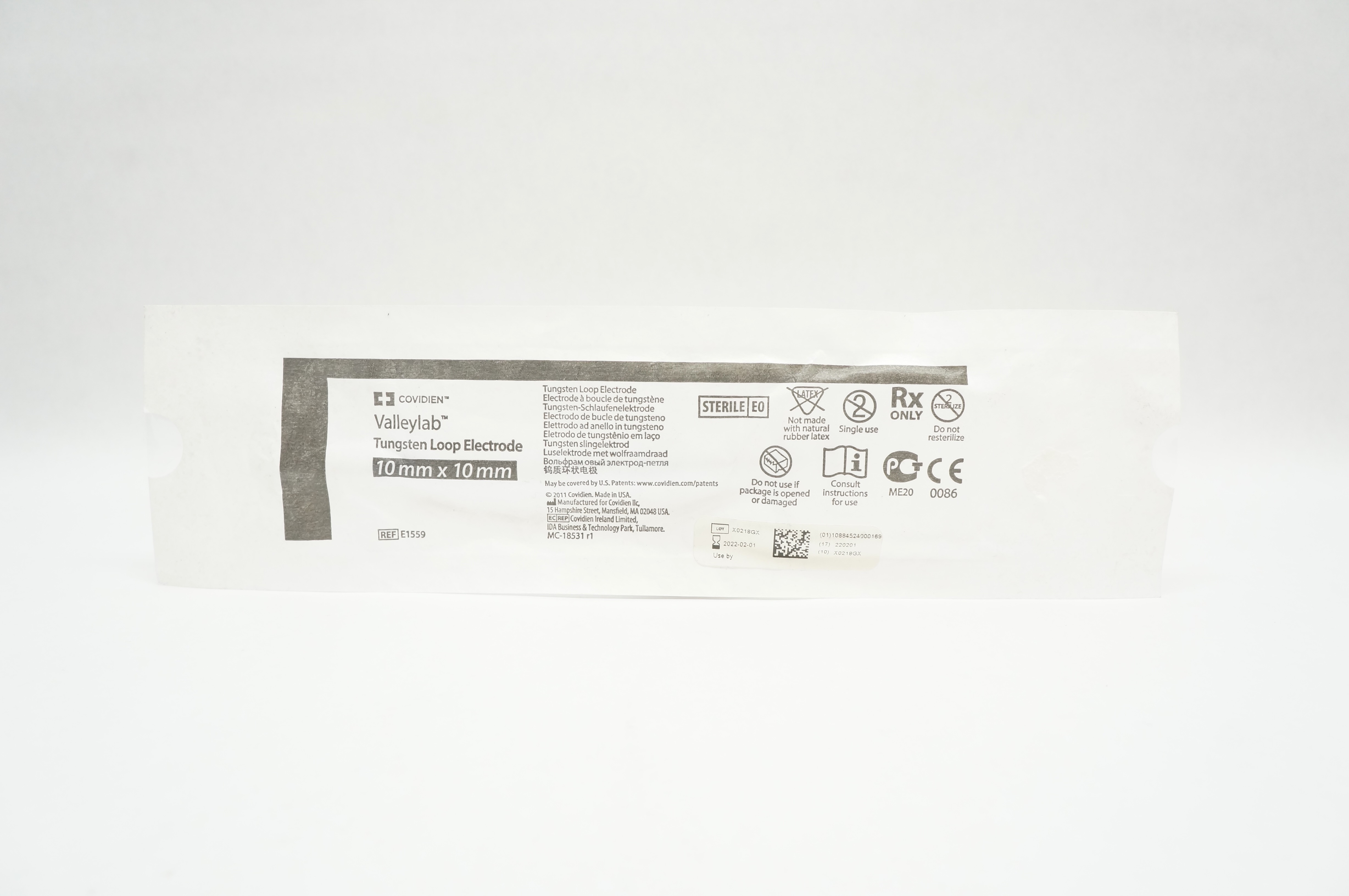 Covidien E1559 Valleylab Tungsten Loop Electrode 10mm x 10mm (x)