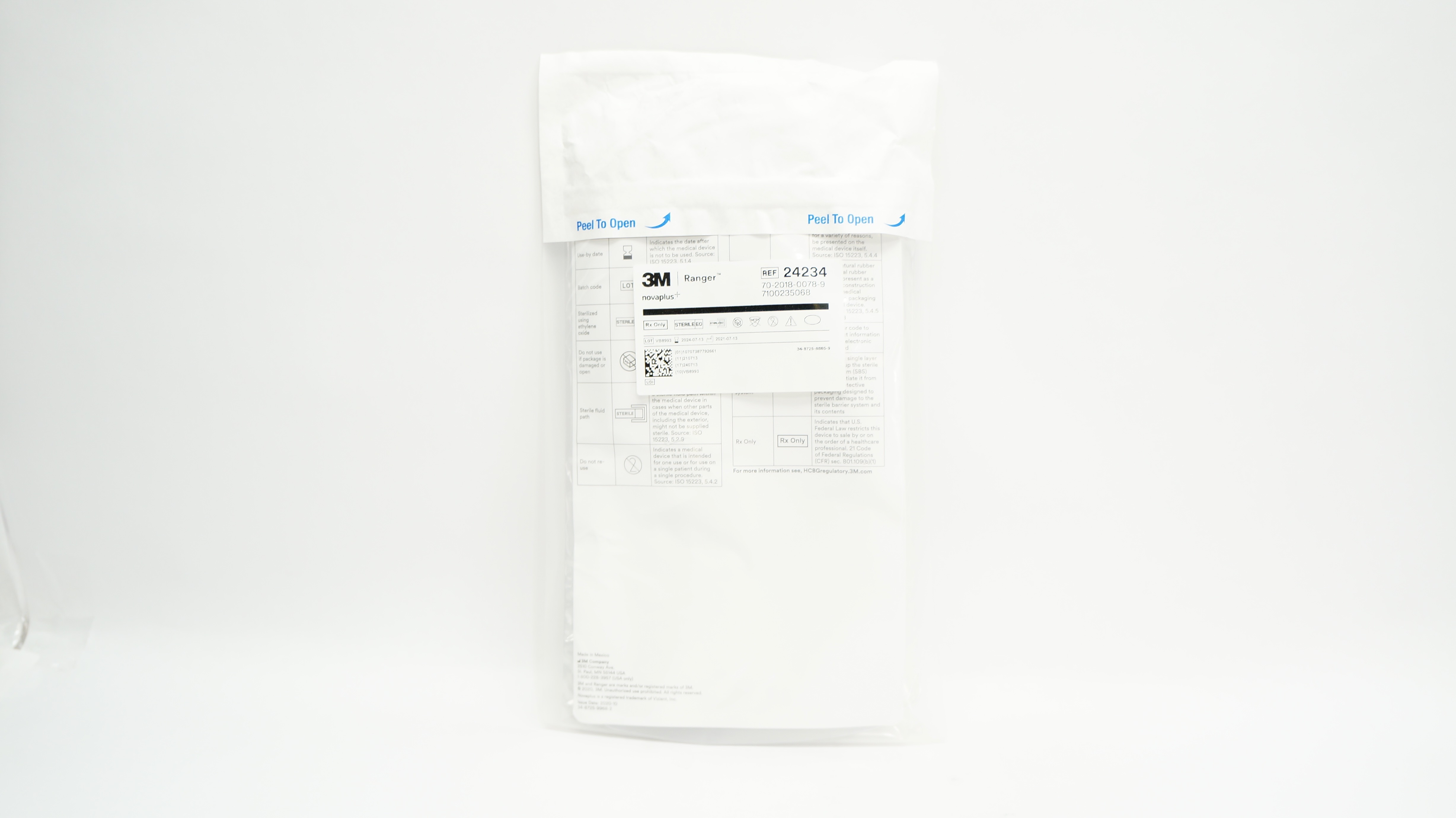 3M 24234 Novaplus Disposable Standard Flow Set 150mL/min Priming Volume 39mL