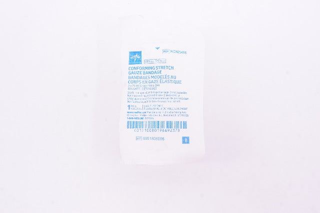Medline NON25496 Conforming Stretch Gauze Bandage 2inch x 75inch Relaxed