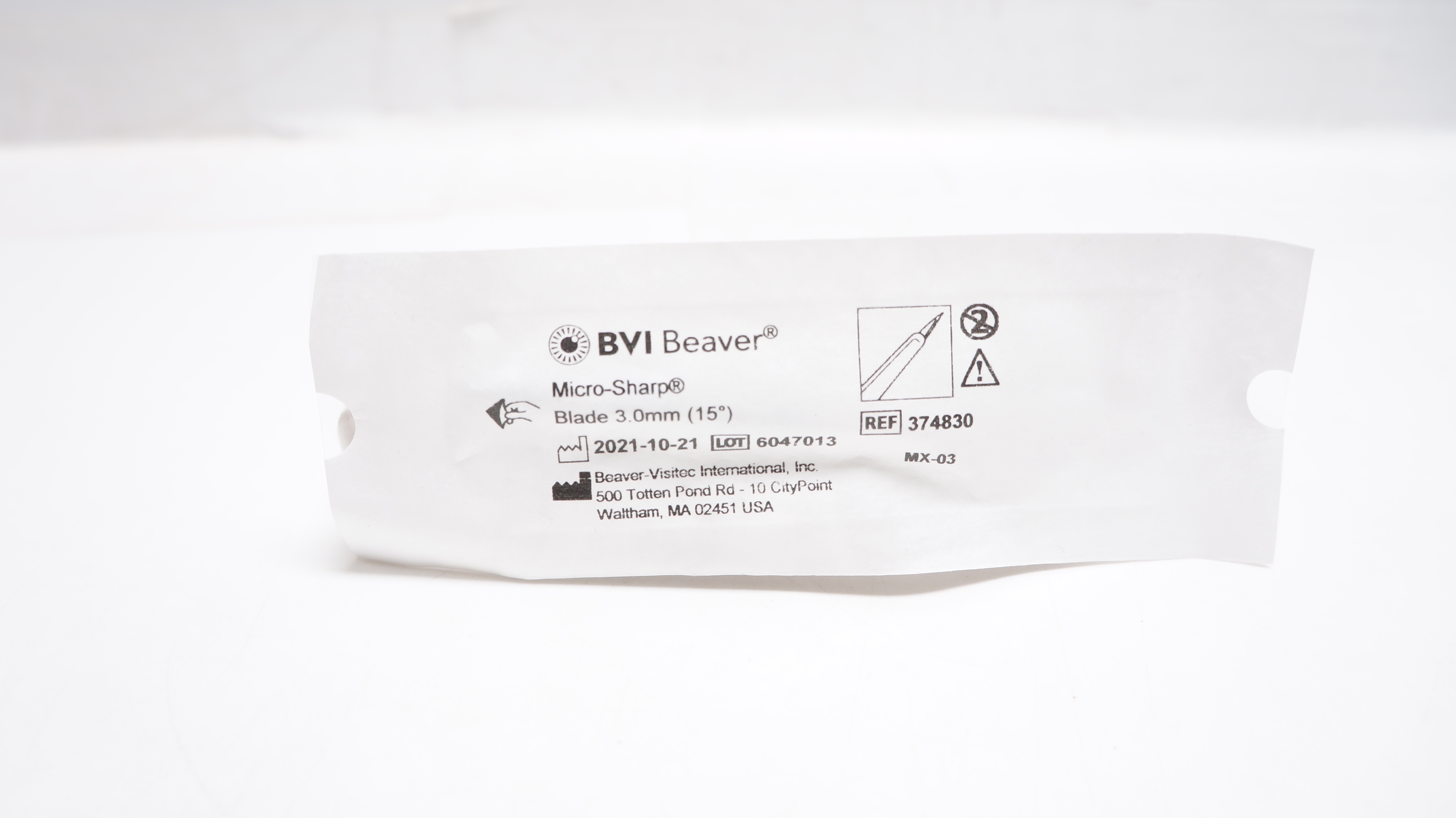 BVI Beaver 374830 Micro-Sharp Blade 3.0mm 15Degree