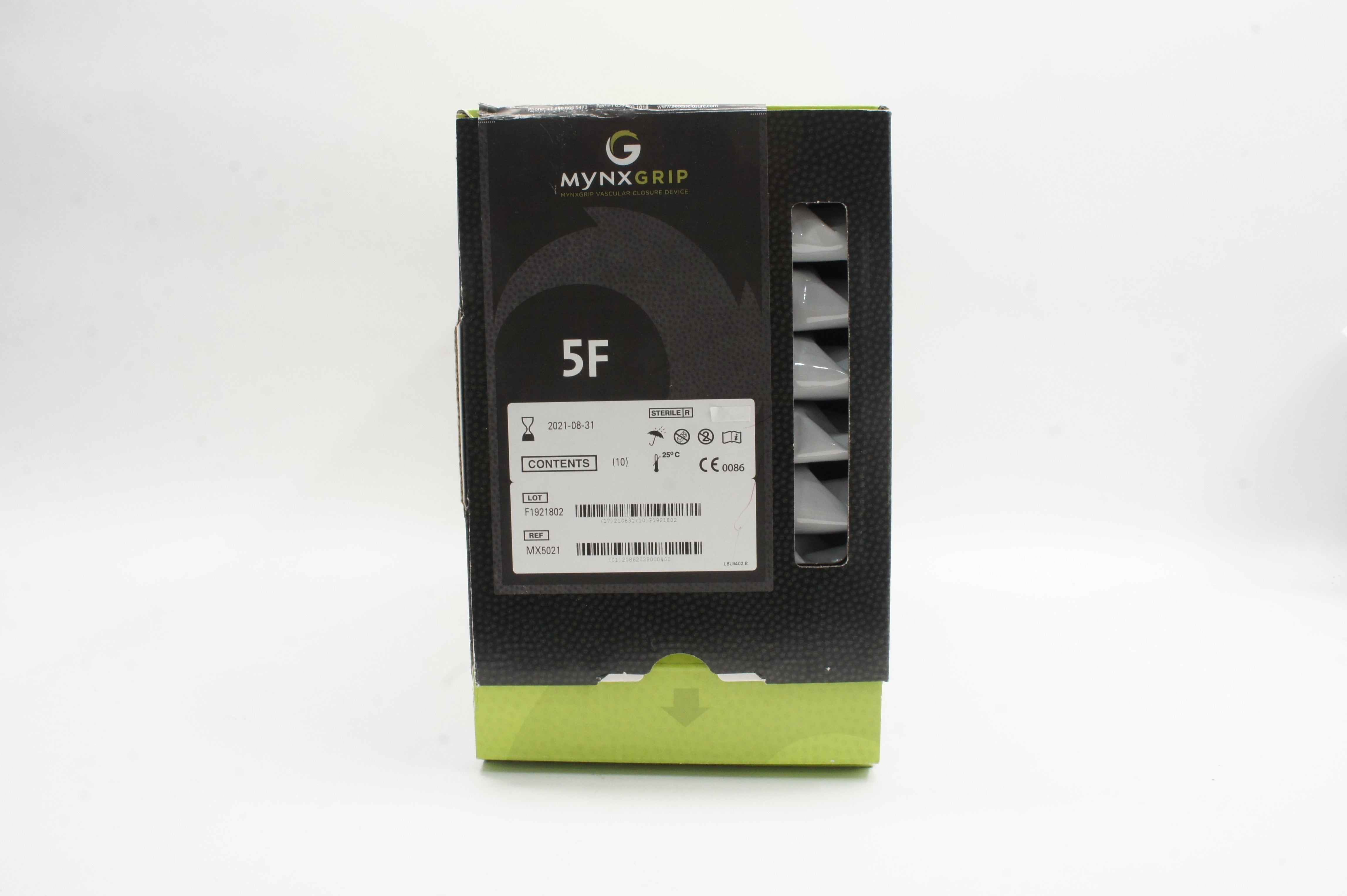 Cardinal Health MX5021 MynxGrip Vascular Closure Device 5F - Box of 10