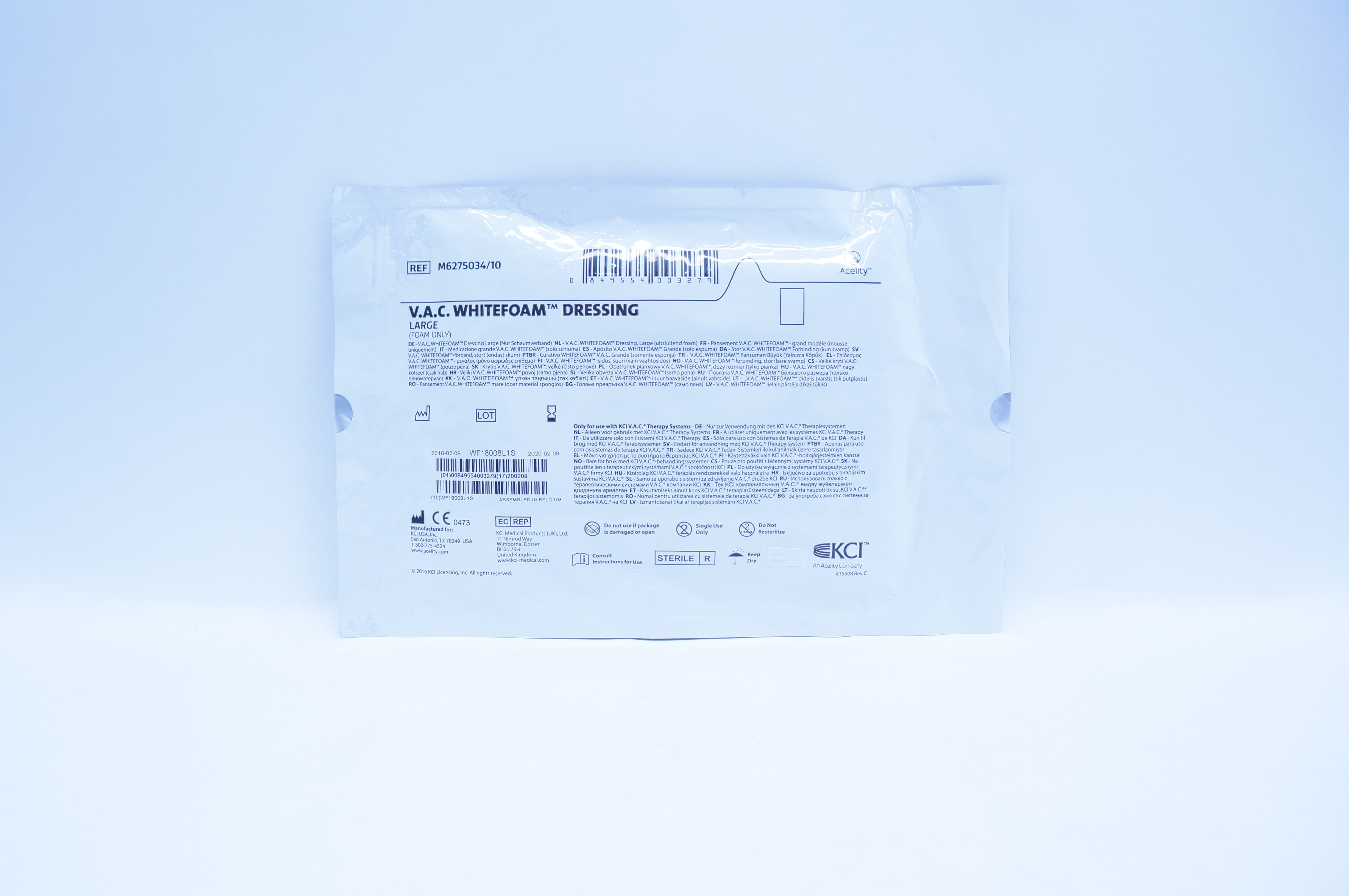 KCI M6275034 Acelity V.A.C Whitefoam Dressing Large (x)