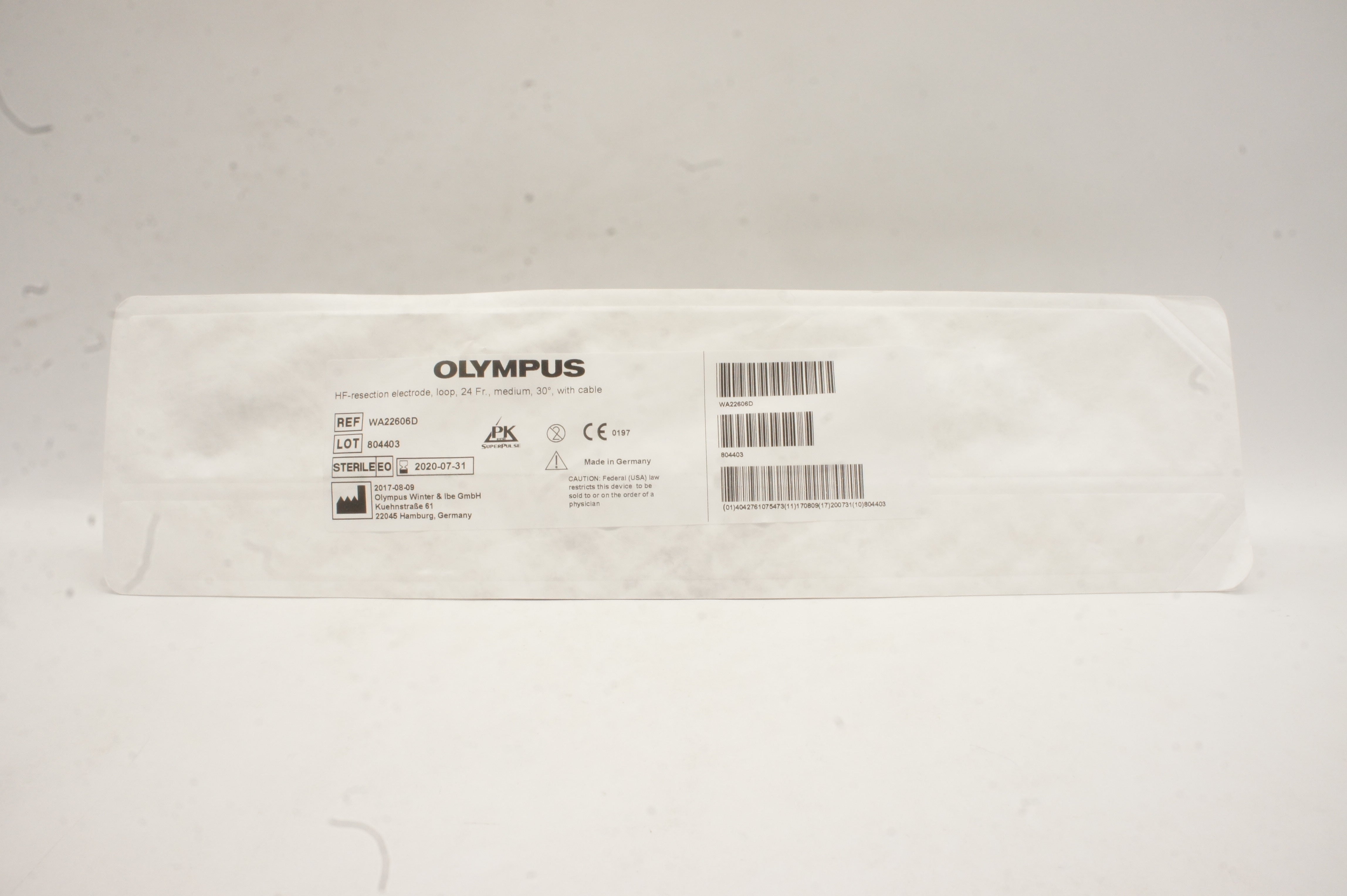 Olympus WA22606D HF-Resection Electrode Loop 24Fr. Medium 30degree (x)