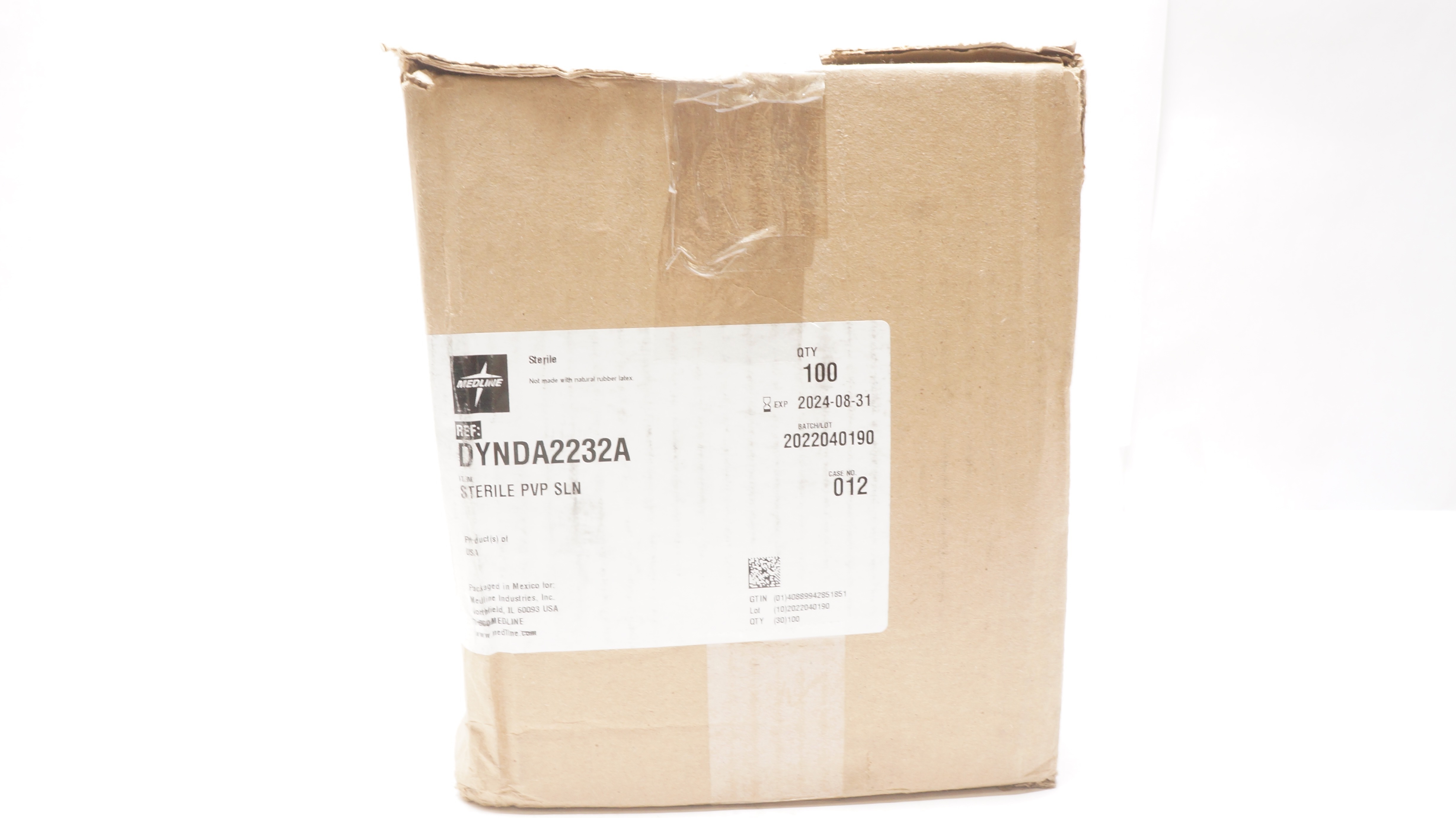 Medline DYNDA2232A Sterile PVP Solution - Case of 100