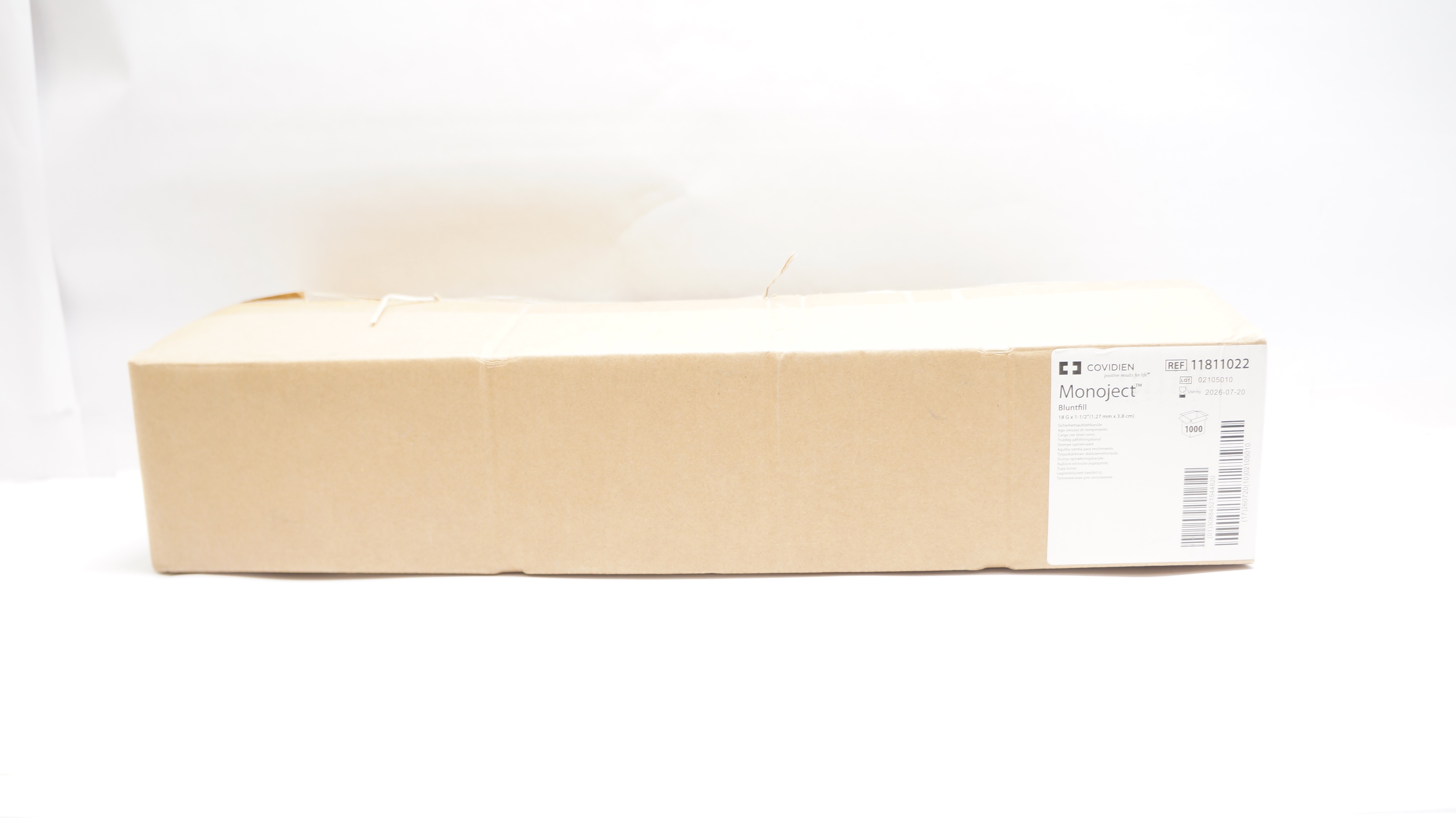 Covidien 11811022F Monoject Bluntfill Needle 18Gx 1-1/2In - Box of 1000