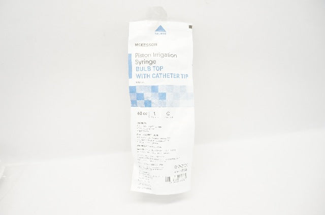 McKesson 898 Piston Irrigation Syringe Bulb Top W/ Cath.Tip 60cc