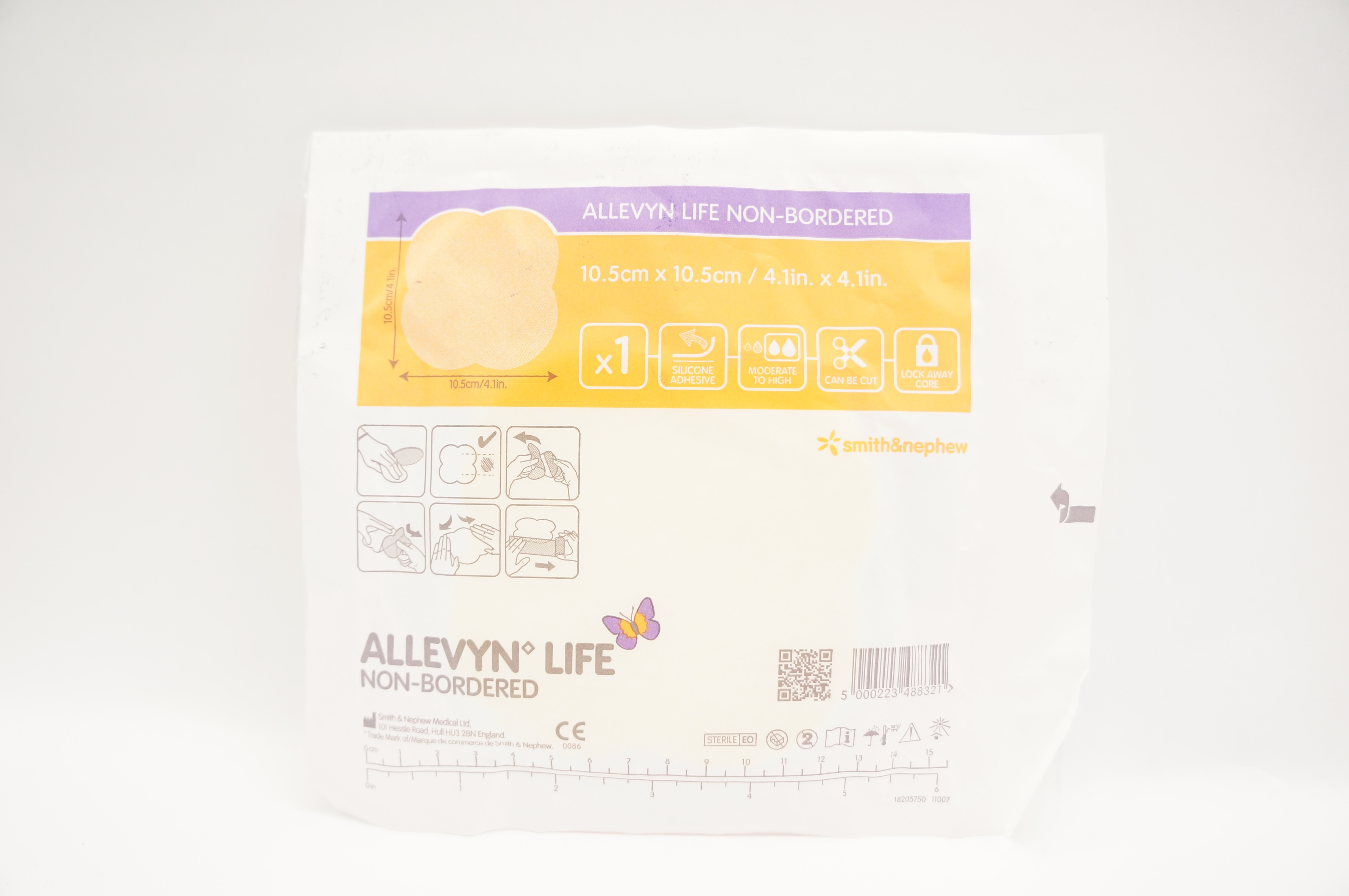 Smith&Nephew 66801748 Allevyn Life Non-Bordered Foam Dressing 4.1 x 4.1inch (x)