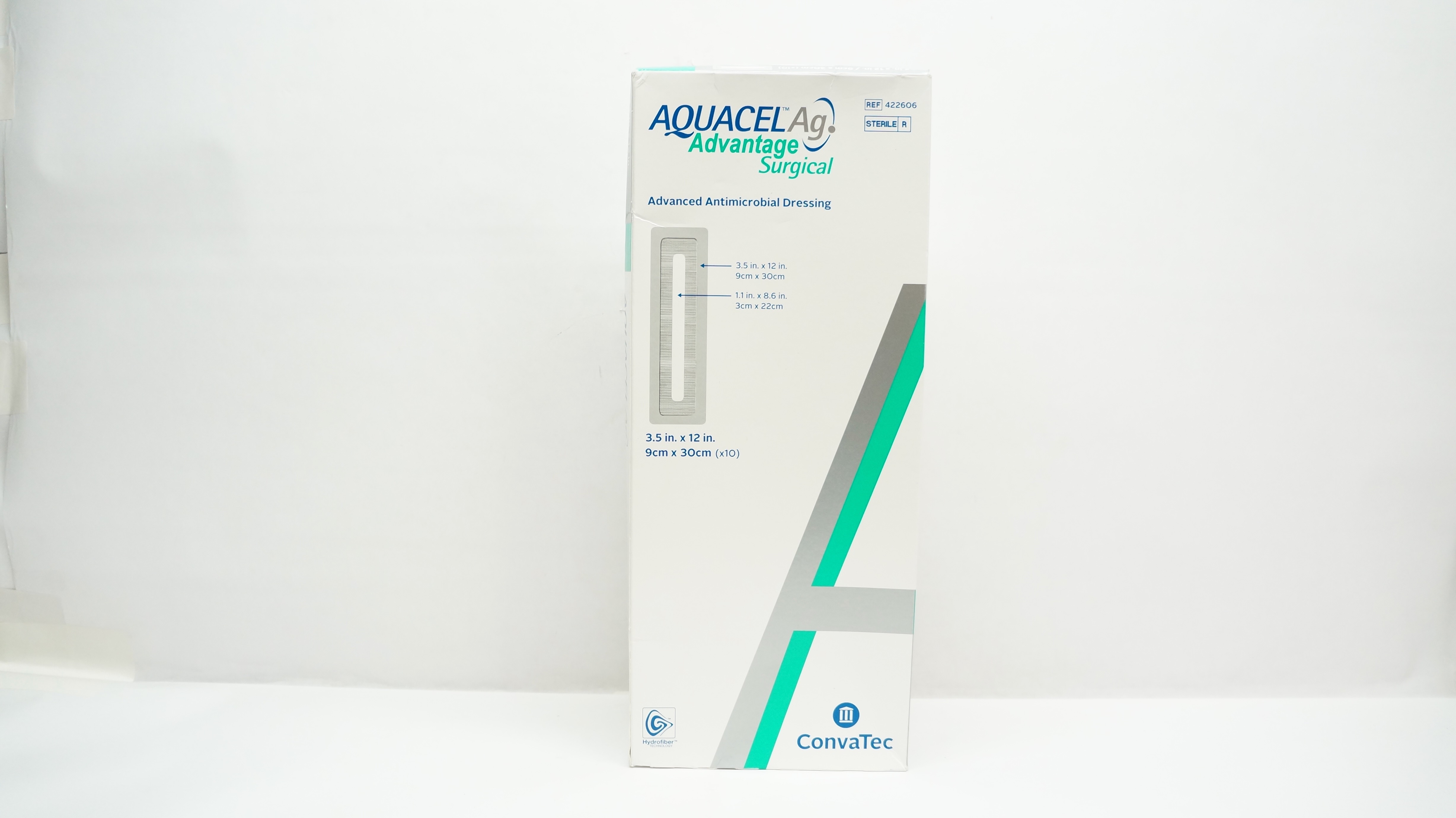 ConvaTec 422606 Aquacel Ag Antimicrobial Dressing 3.5inch x 12inch - Box of 10