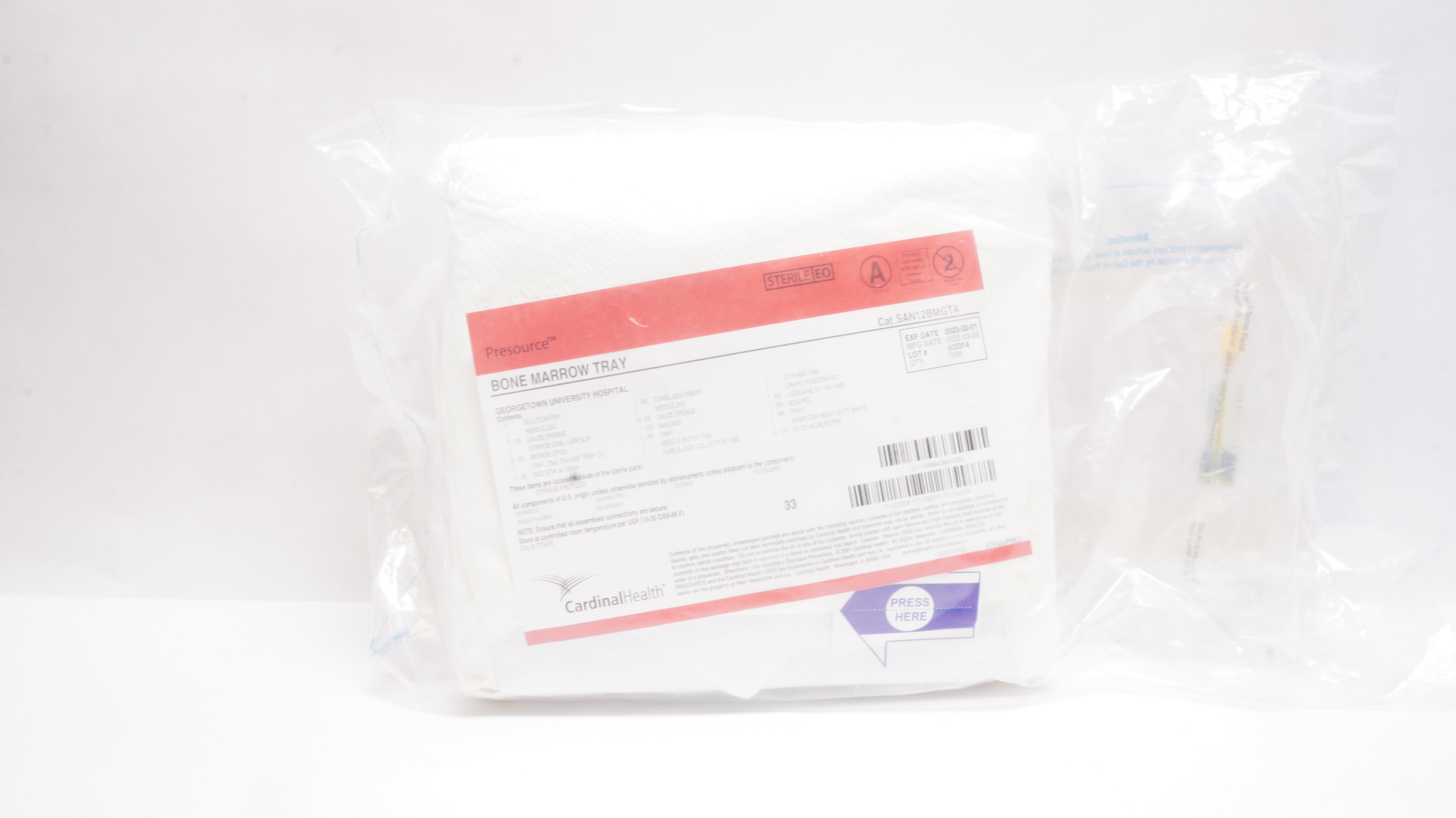 Cardinal Health SAN12BMGTA Presource Bone Marrow Tray (x)