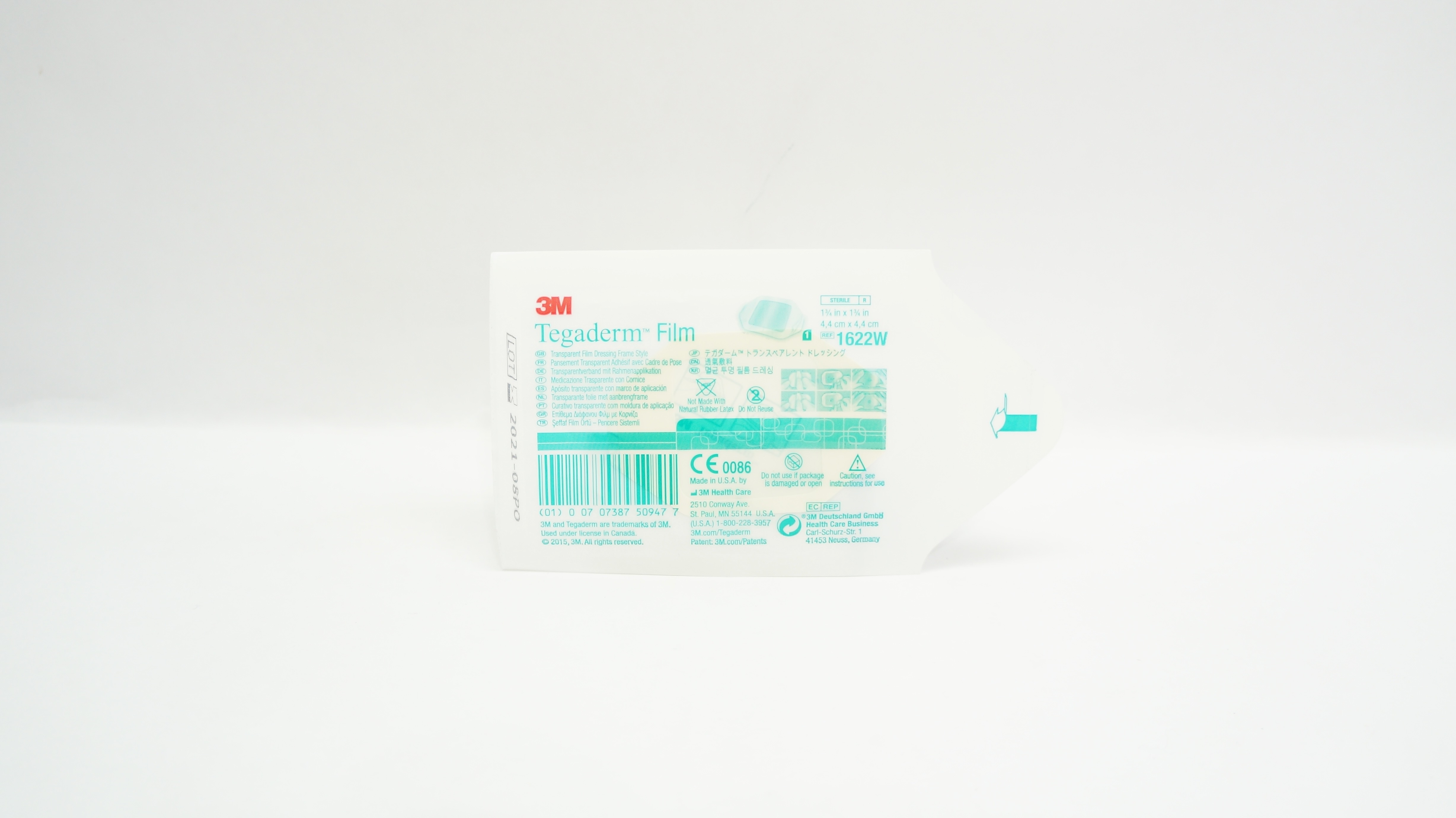 3M 1622W Tegaderm Transparent Film Dressing Frame Style  1-3/4inch x1-3/4inch(x)