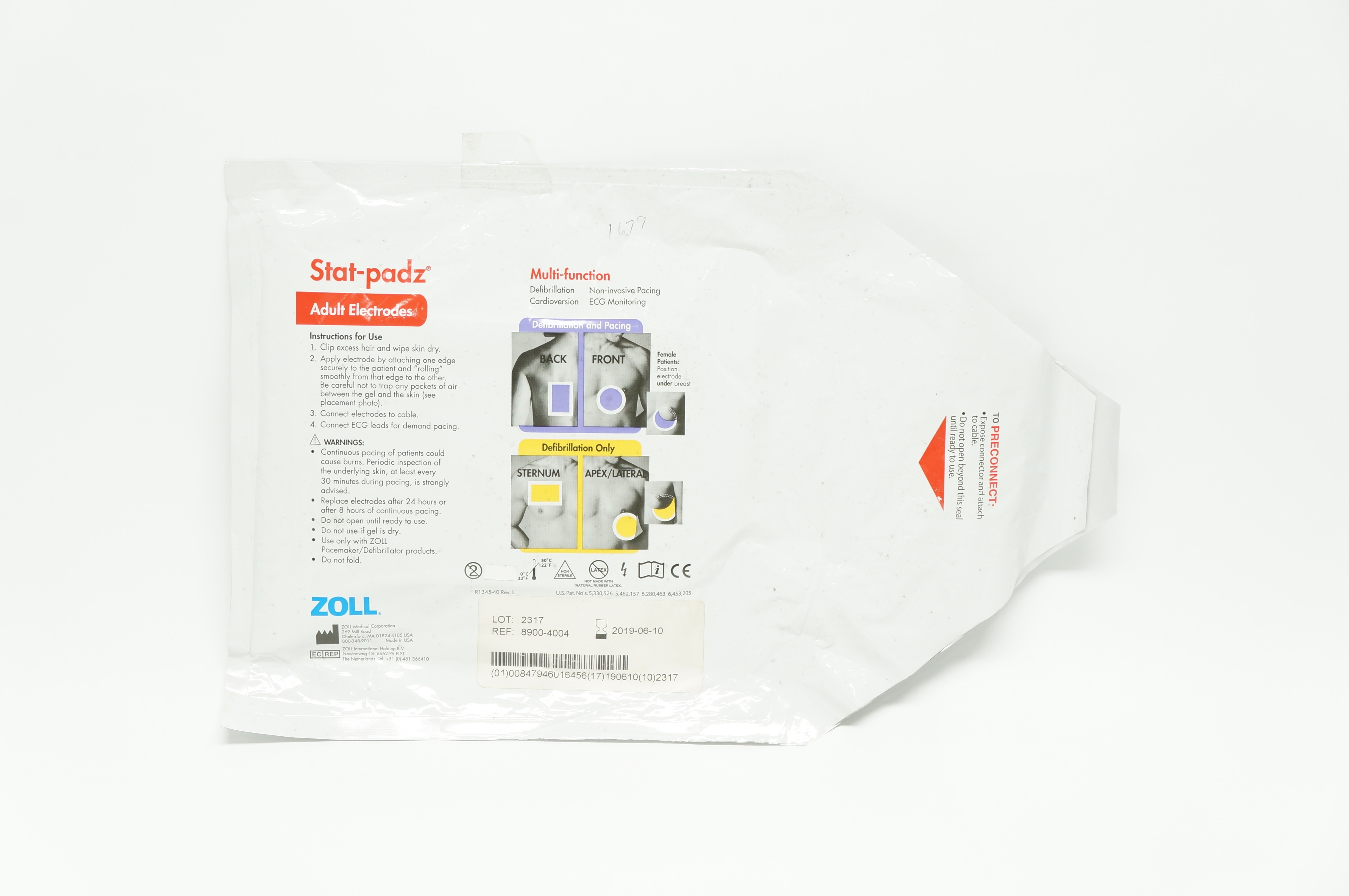 Zoll 8900-4004 Stat-padz Adult Electrodes Multi-function (x)