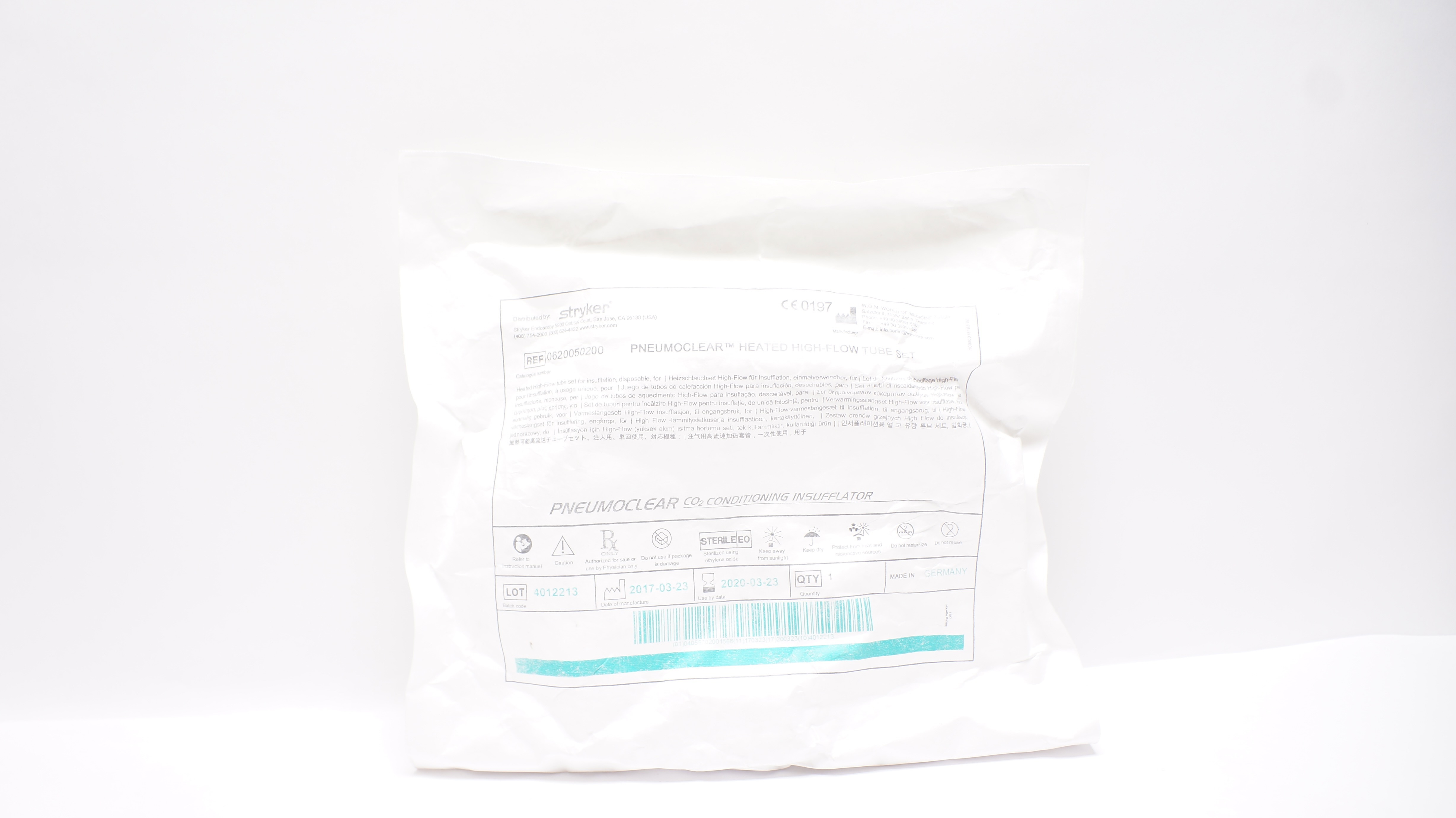 Stryker 0620050200 Pneumoclear Heated High-Flow Tube Set (x)