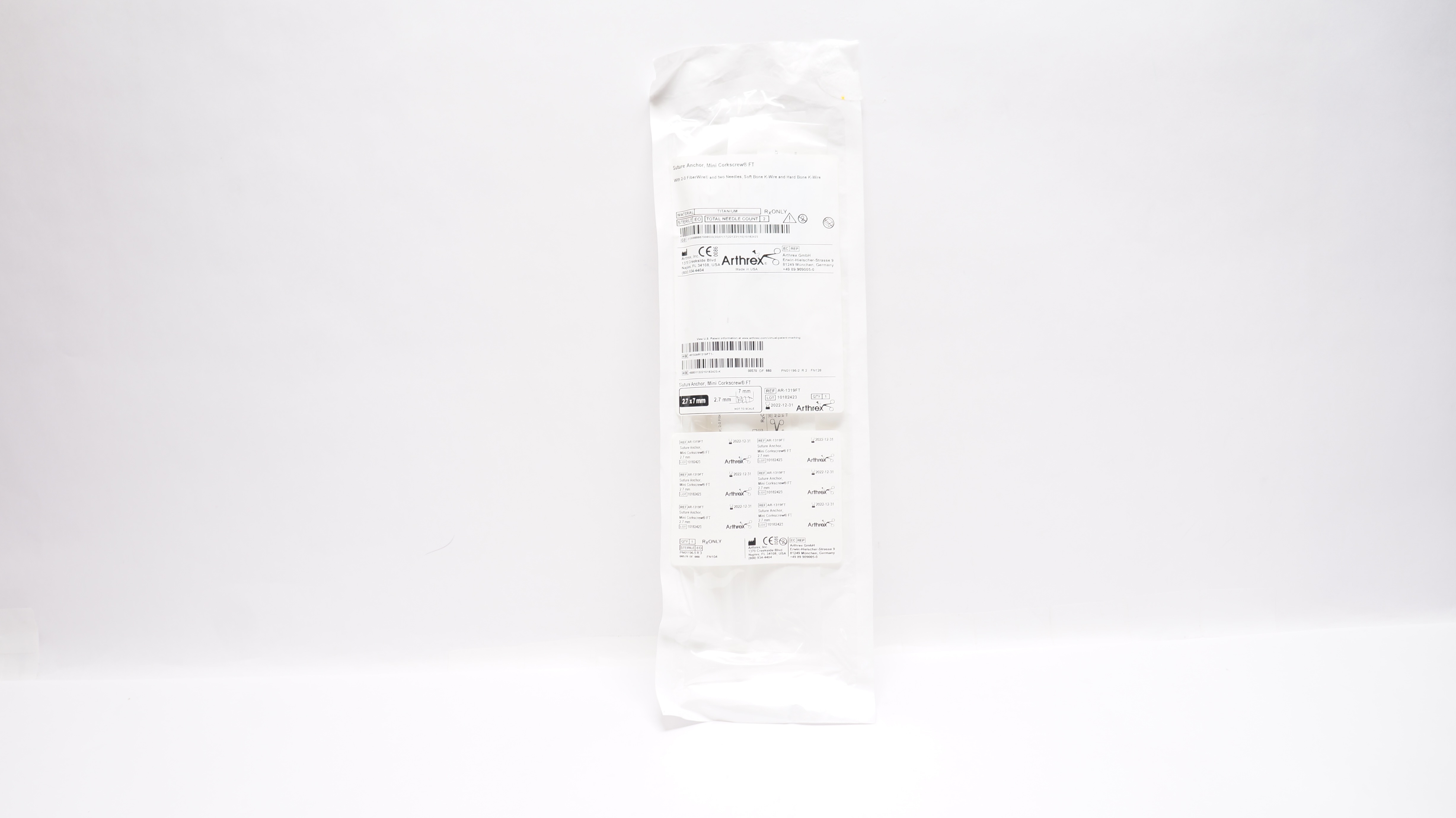 Arthrex AR-1319FT Stre Anchor Micro Corkscrew FT 7mm x 2.7mm (x)