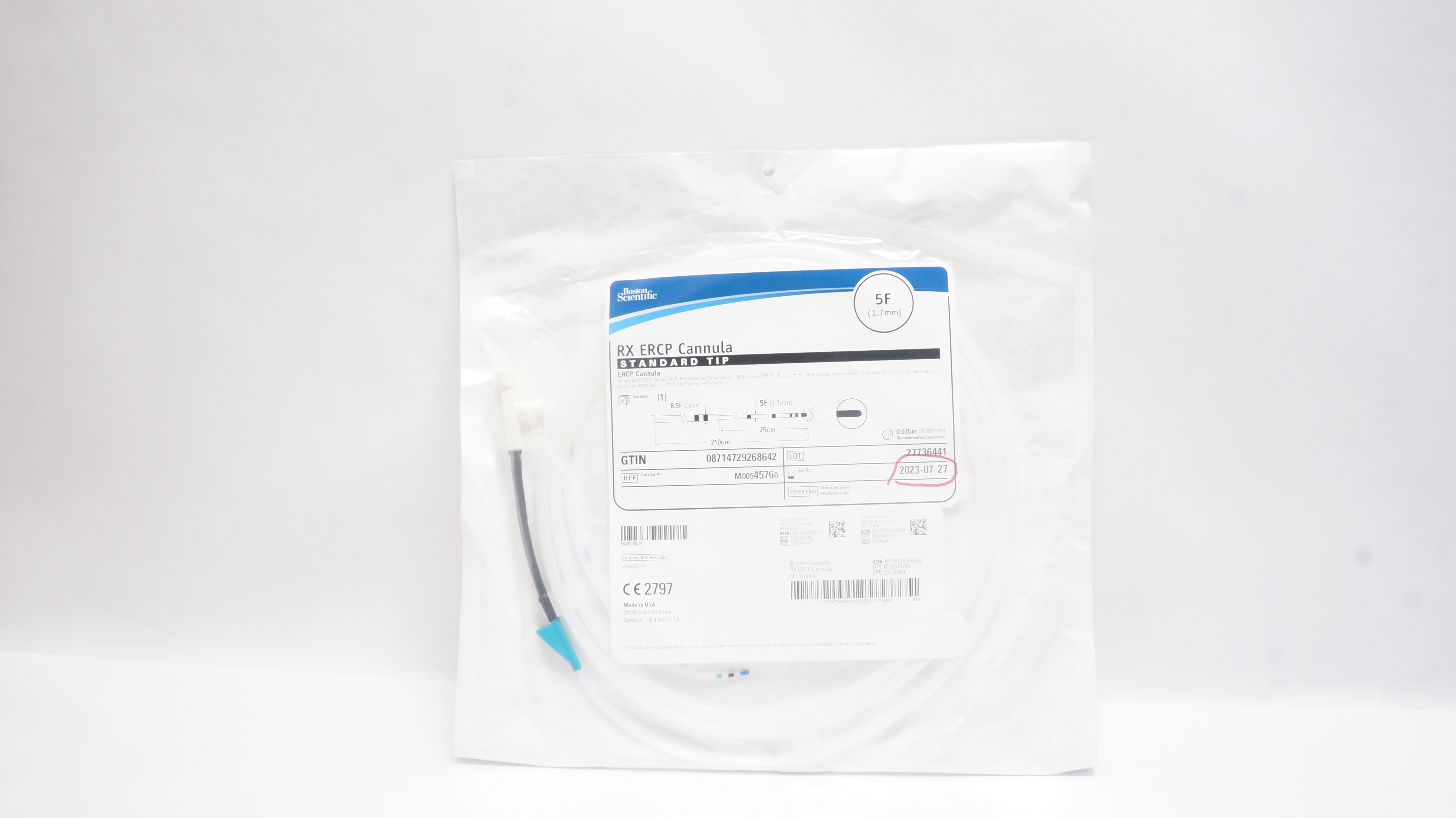 Boston Scientific 4576 RC ERCP Cannula 5F Standard Tip (x)