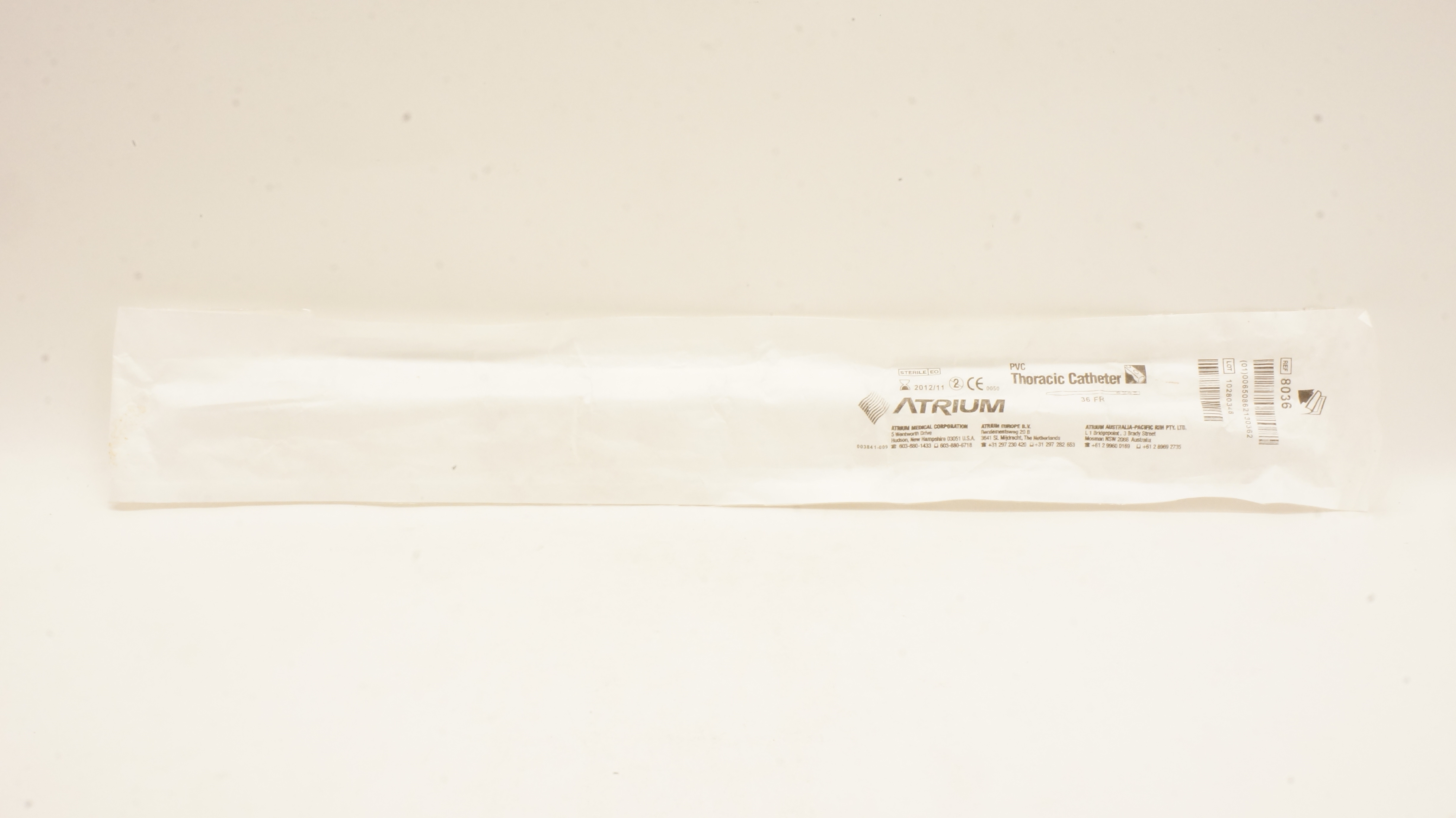 Atrium 8036 PVC Thoracic Cath. 36FR (x)