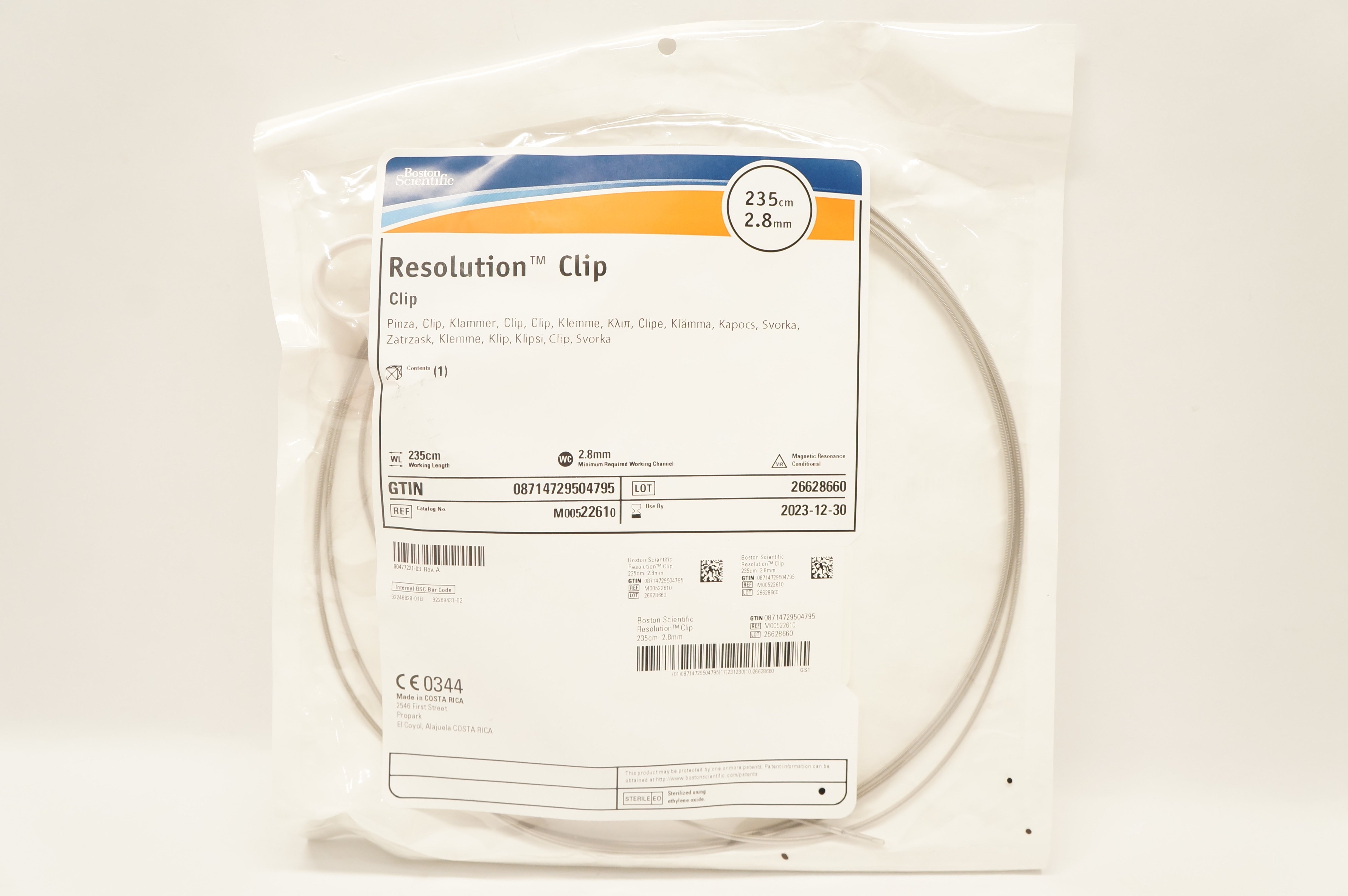 Boston Scientific M00522610 Resolution Clip 235cm x 2.8mm