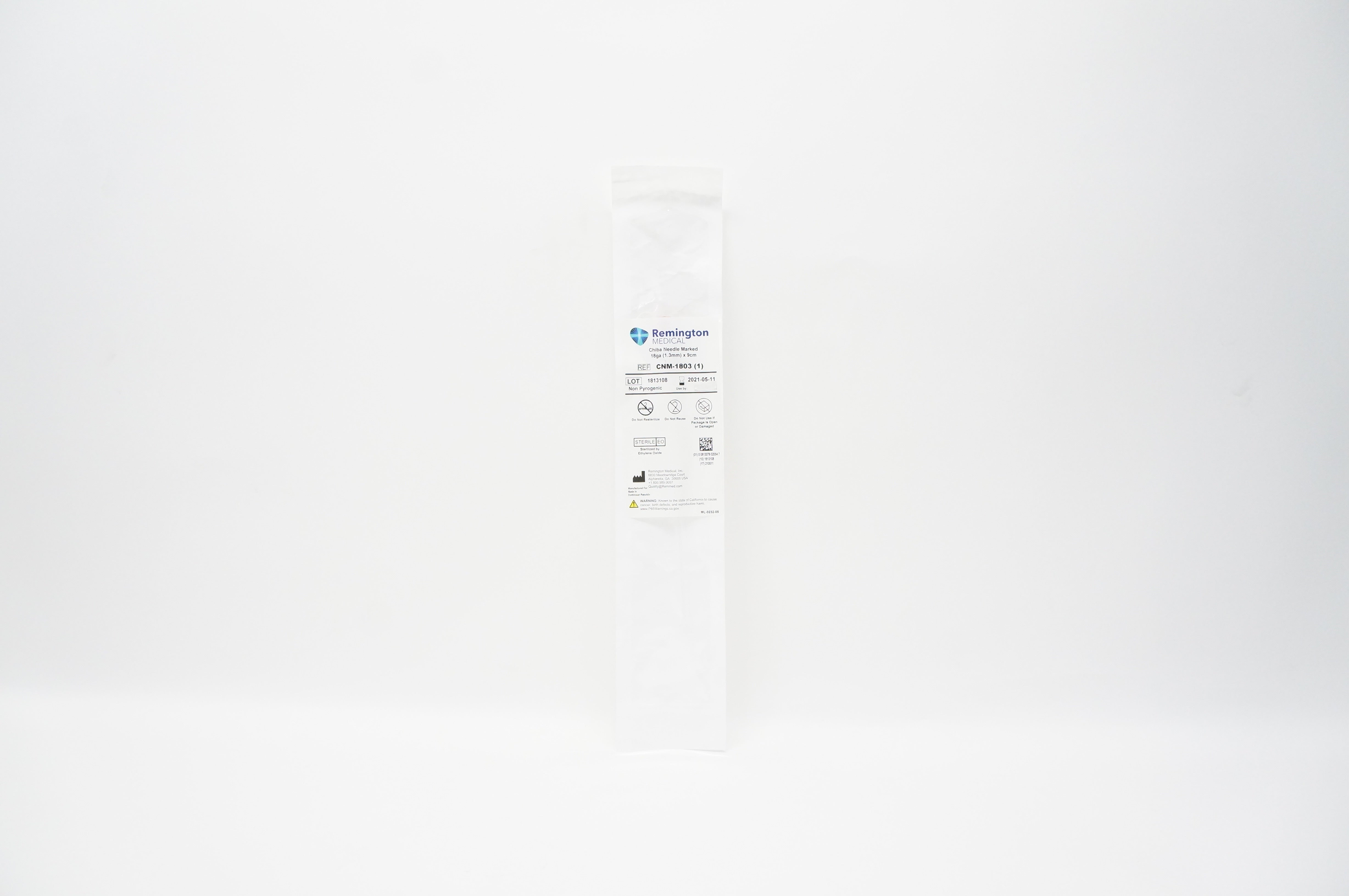 Remington Medical CNM-1803 Chiba Ndle Marked 18Ga x 9cm (x)