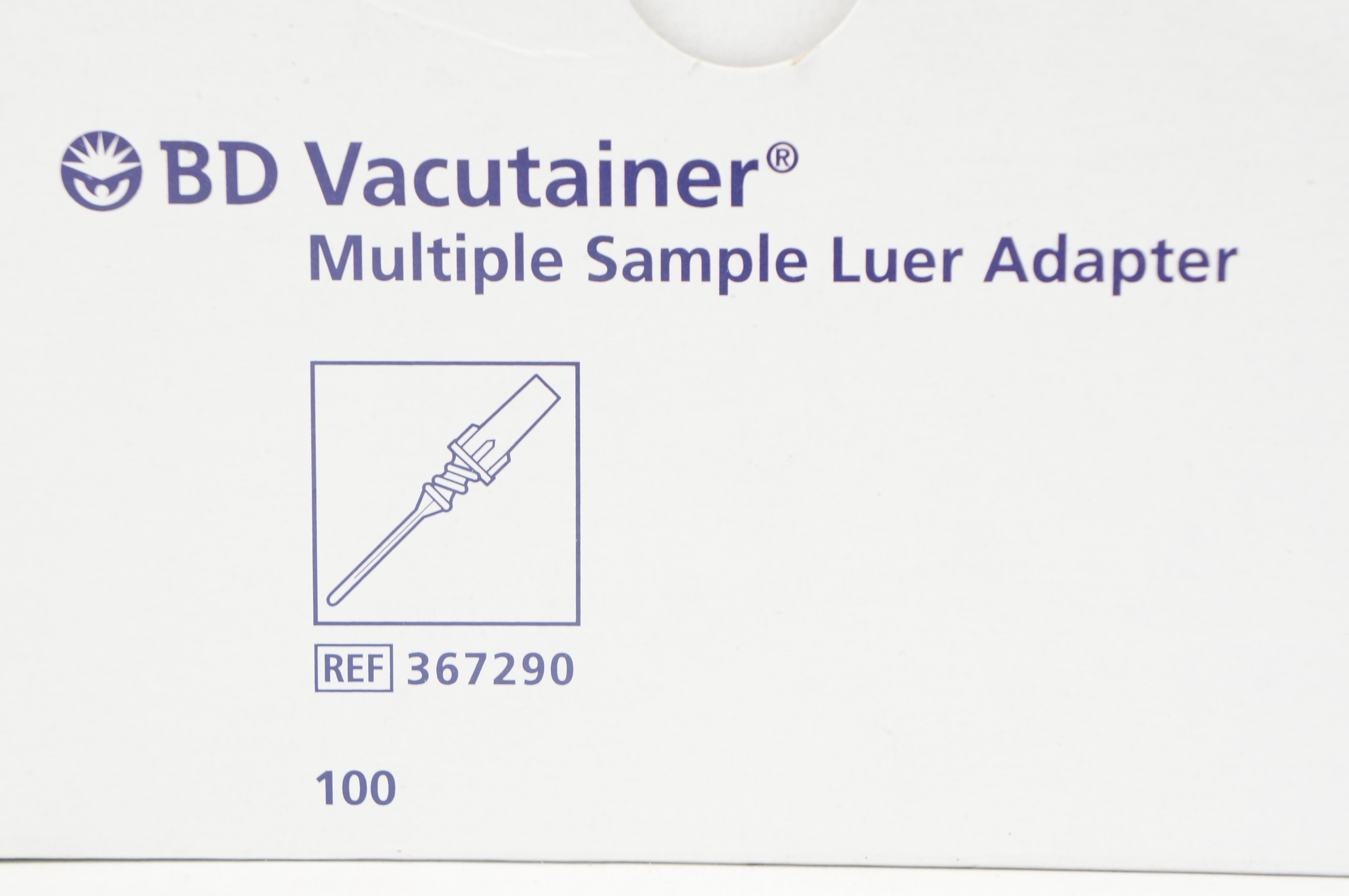 BD 367290 Vacutainer Multiple Sample Luer Adapter (x) - Box of 100