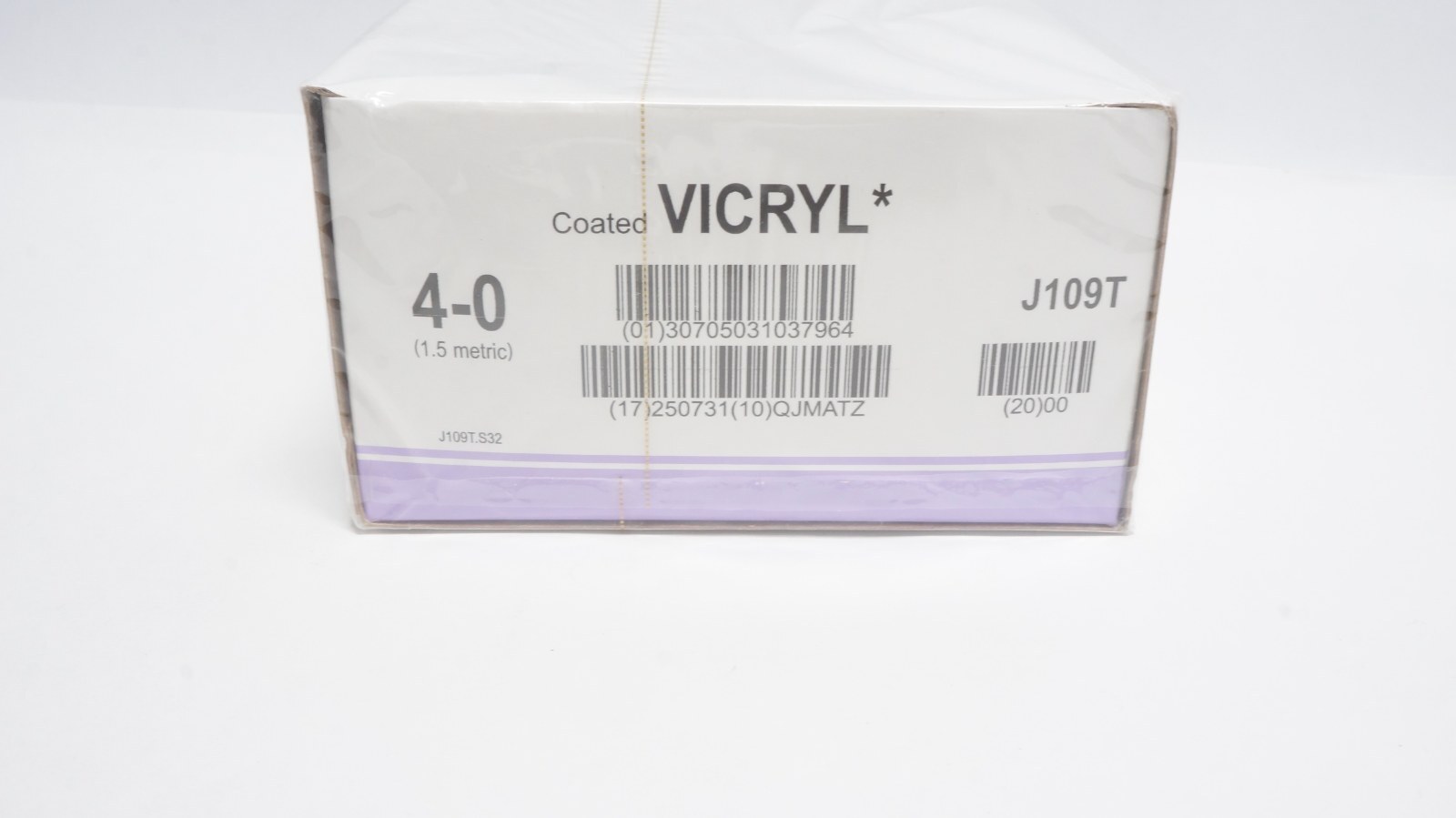 ETHICON J109T Coated VICRYL Sutures 4-0 18" Undyed